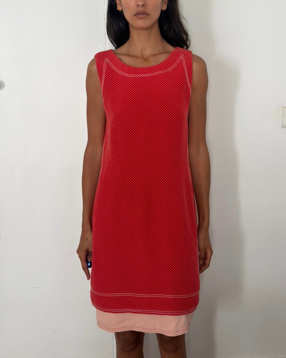 Gianni Versace SS1991 Red Polka Dot Shift Dress