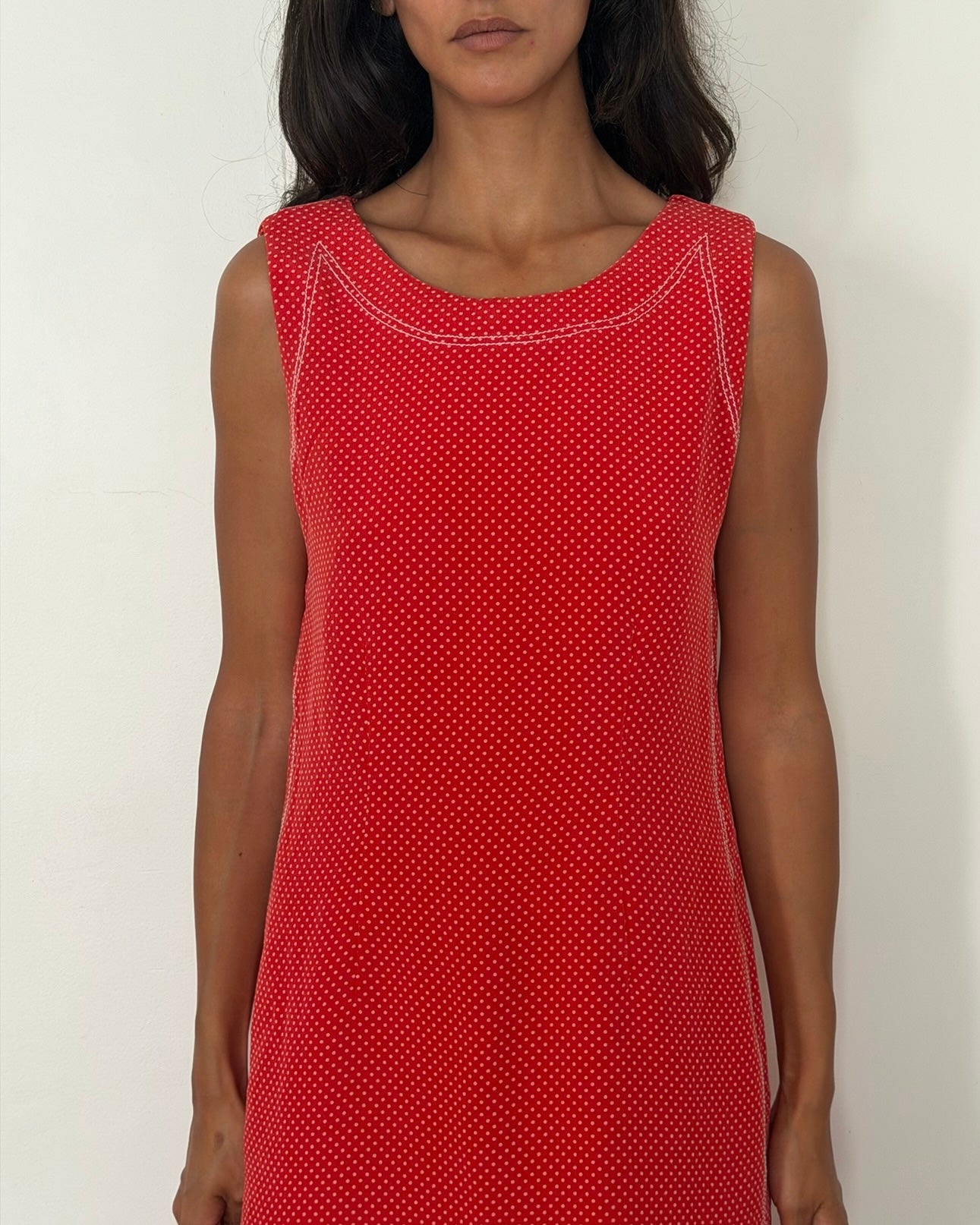 Gianni Versace SS1991 Red Polka Dot Shift Dress