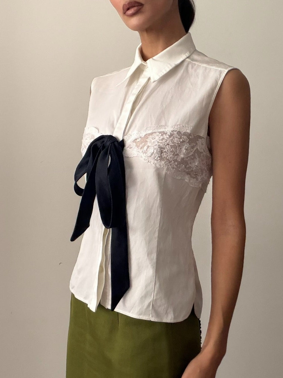 Valentino SS2004 Cotton Lace Blouse