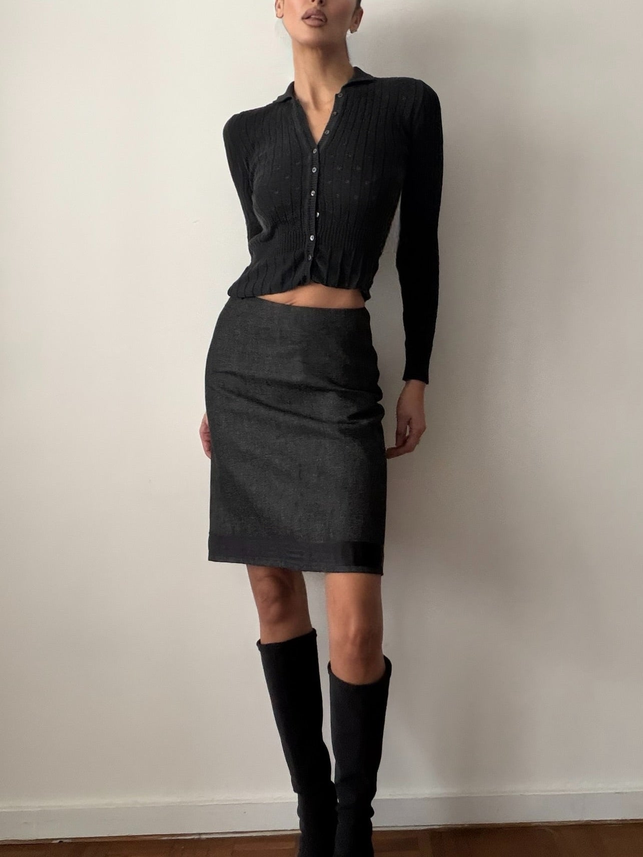 Miu Miu 1990s Jeans Cotton Skirt