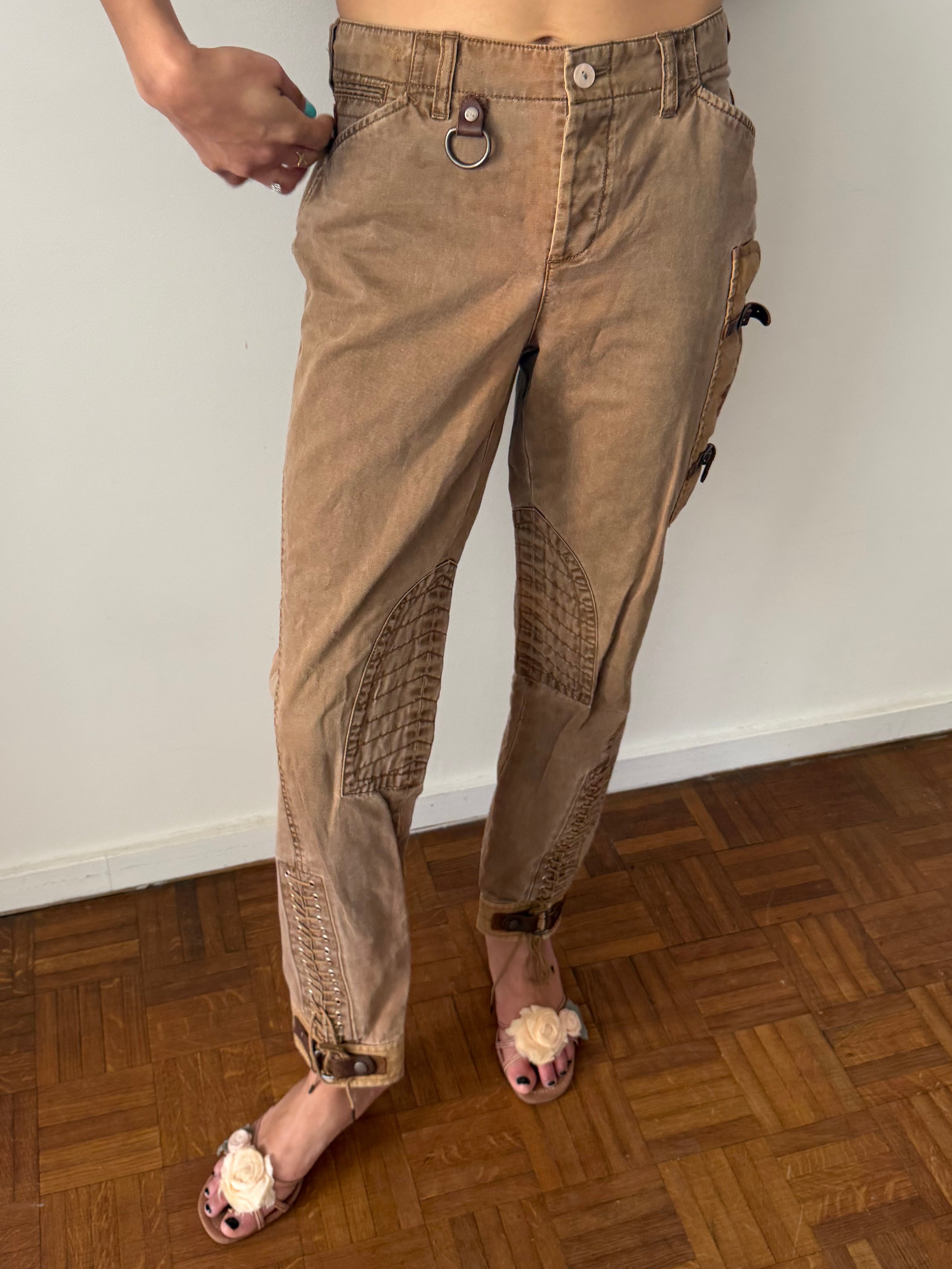 Ralph Lauren 1990s Cargo Moto Pants Utilitarian