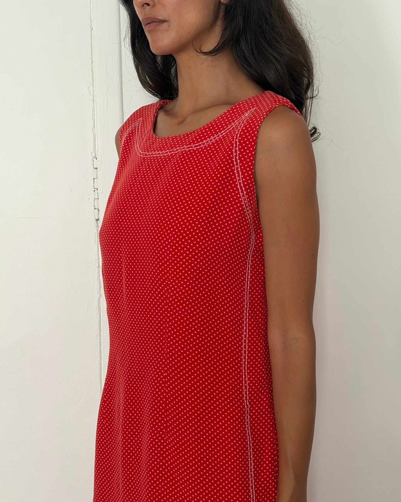 Gianni Versace SS1991 Red Polka Dot Shift Dress