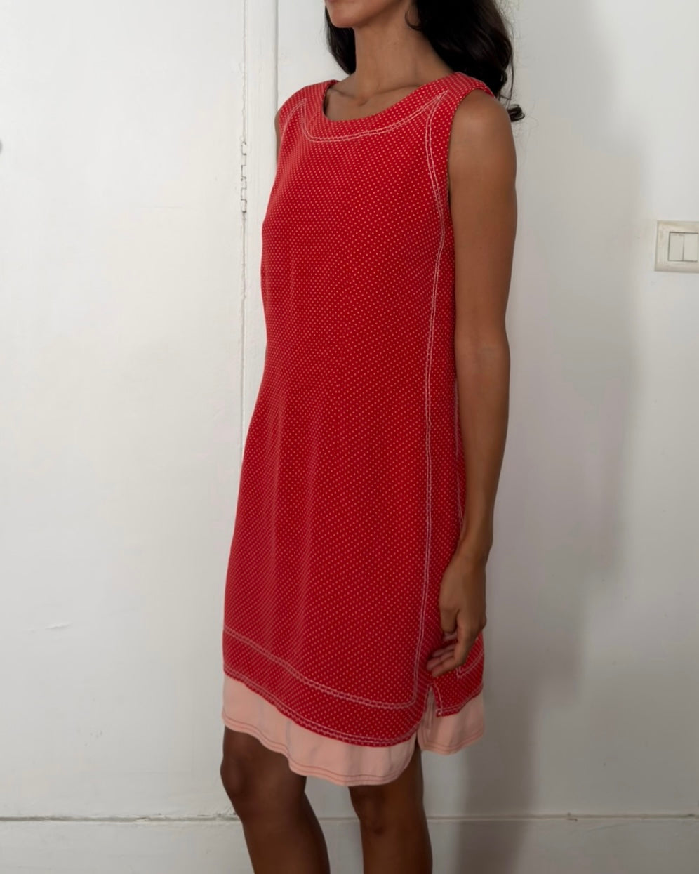Gianni Versace SS1991 Red Polka Dot Shift Dress