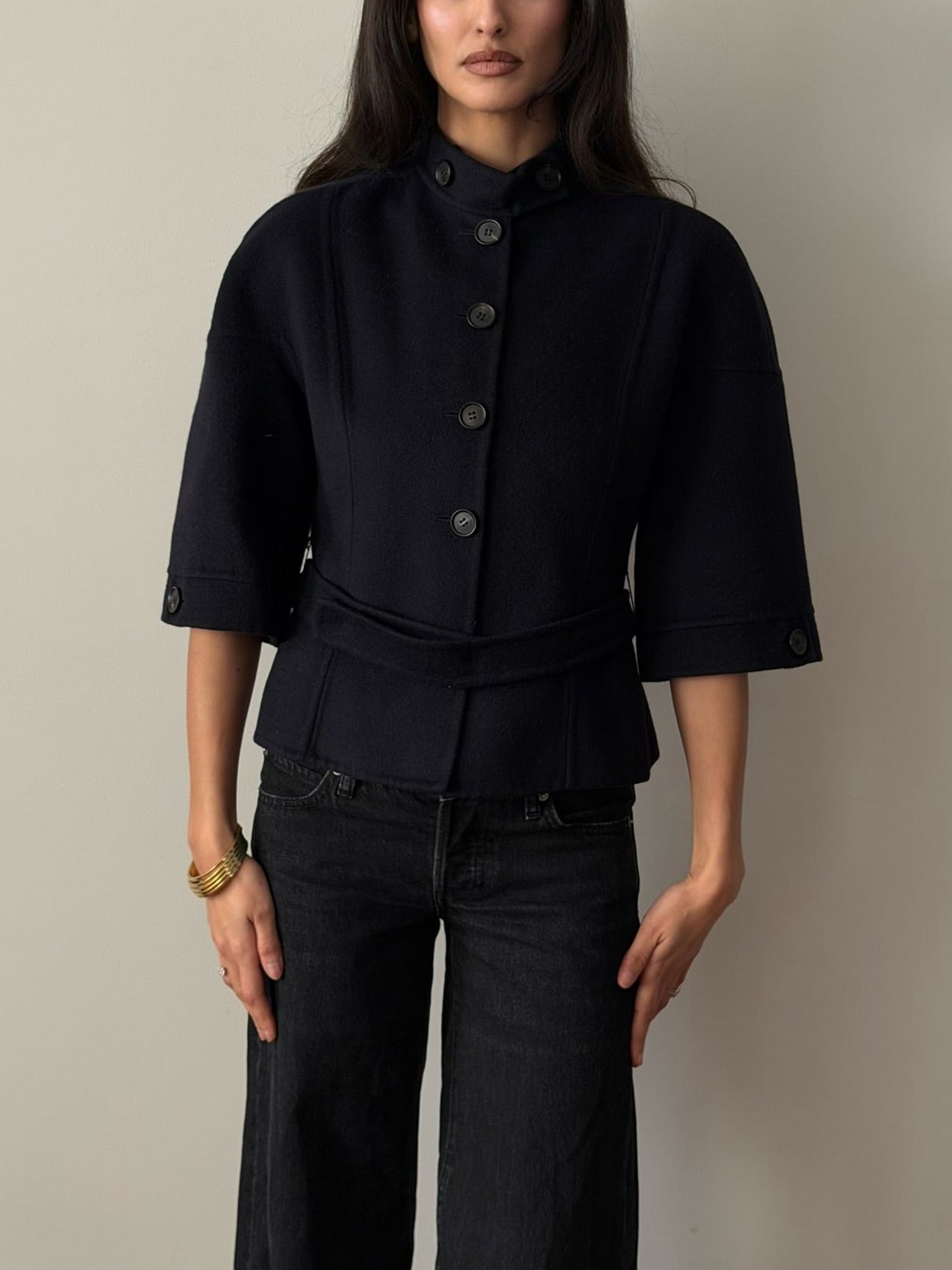 Calvin Klein Collection FW2000 Navy Cashmere Jacket