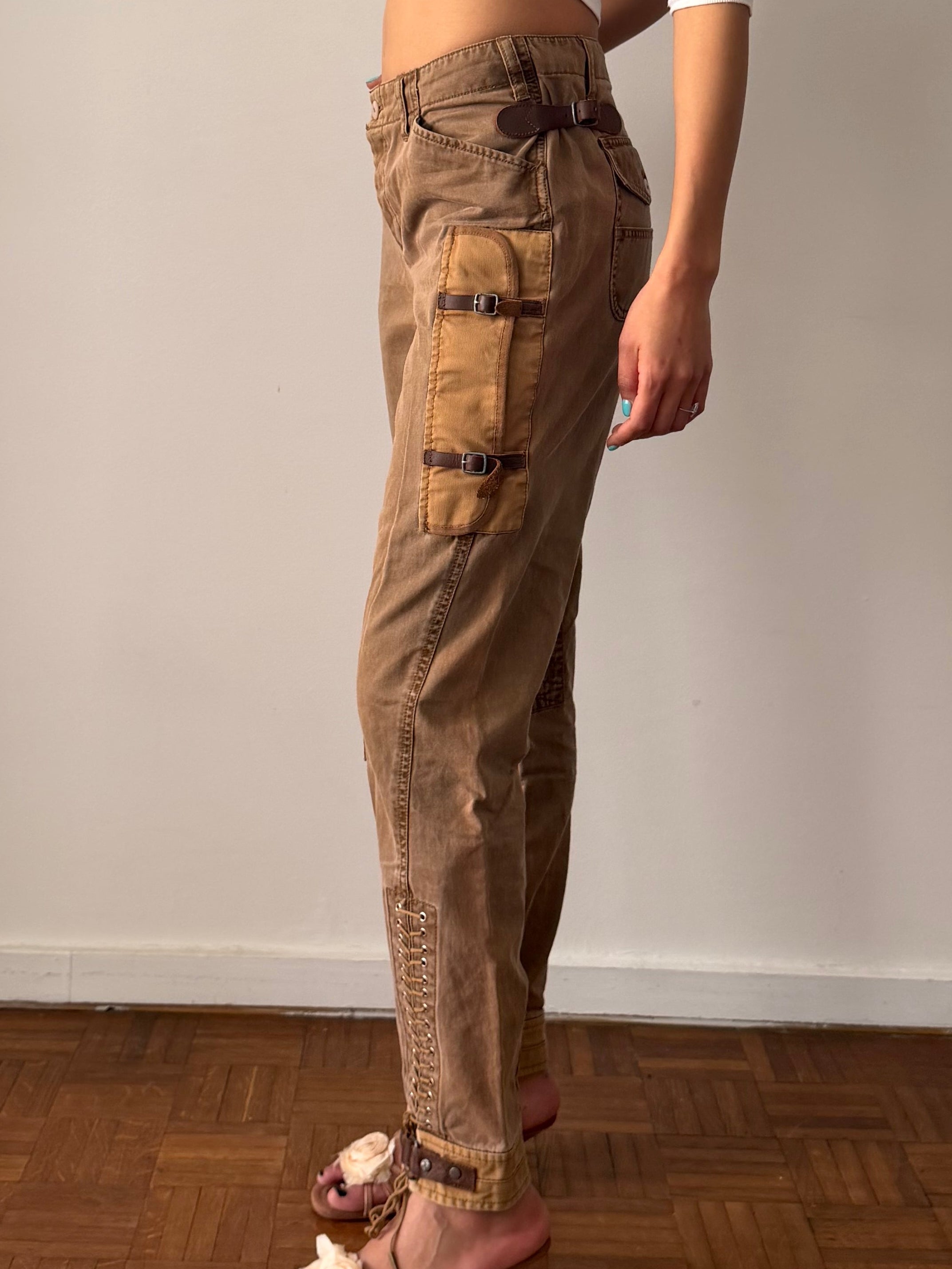 Ralph Lauren 1990s Cargo Moto Pants Utilitarian
