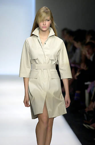 Narciso Rodriguez 1990s Pink Cotton Belted Trench Jacket