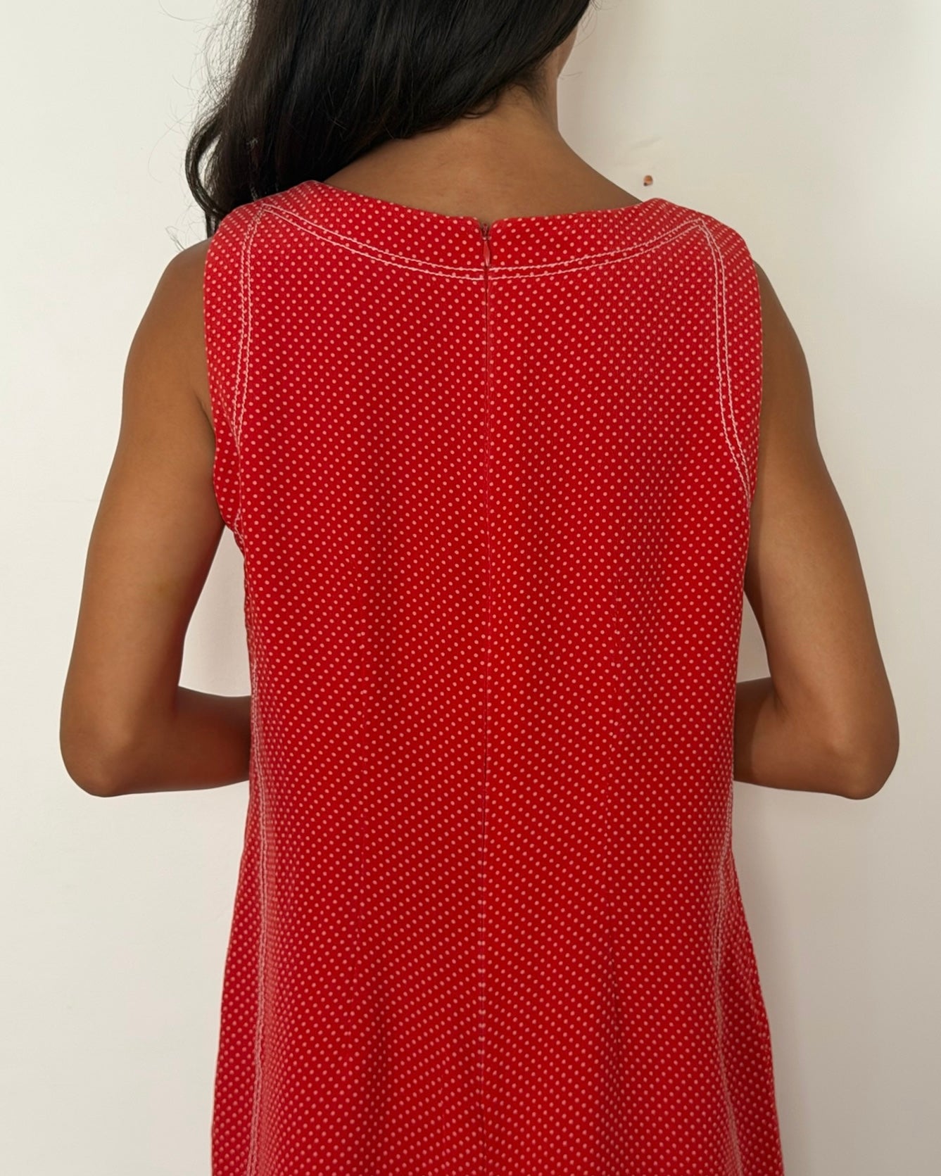 Gianni Versace SS1991 Red Polka Dot Shift Dress