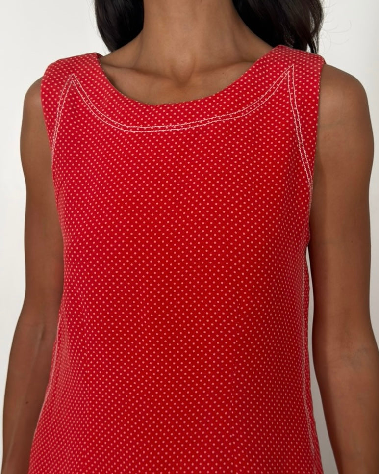 Gianni Versace SS1991 Red Polka Dot Shift Dress