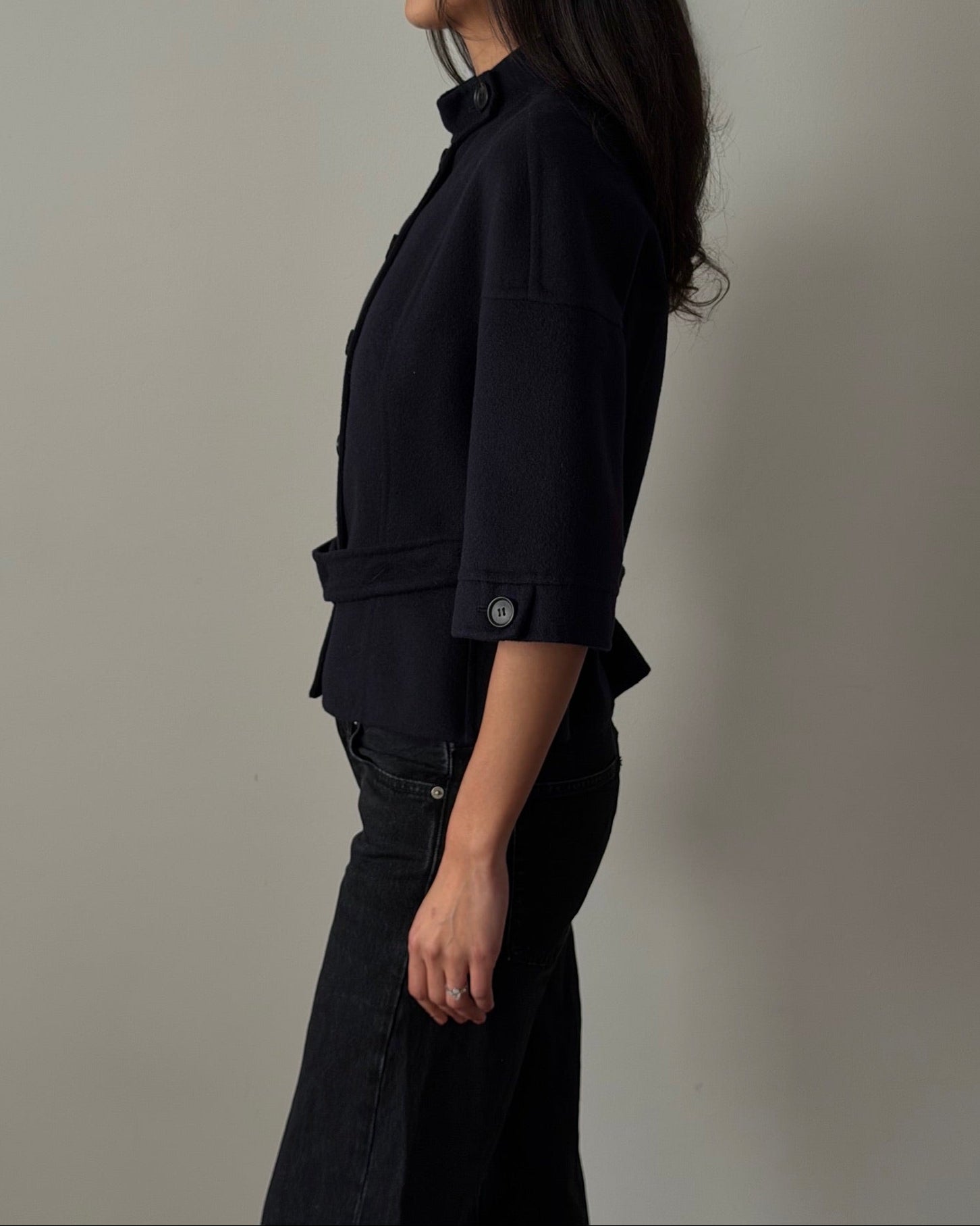 Calvin Klein Collection FW2000 Navy Cashmere Jacket