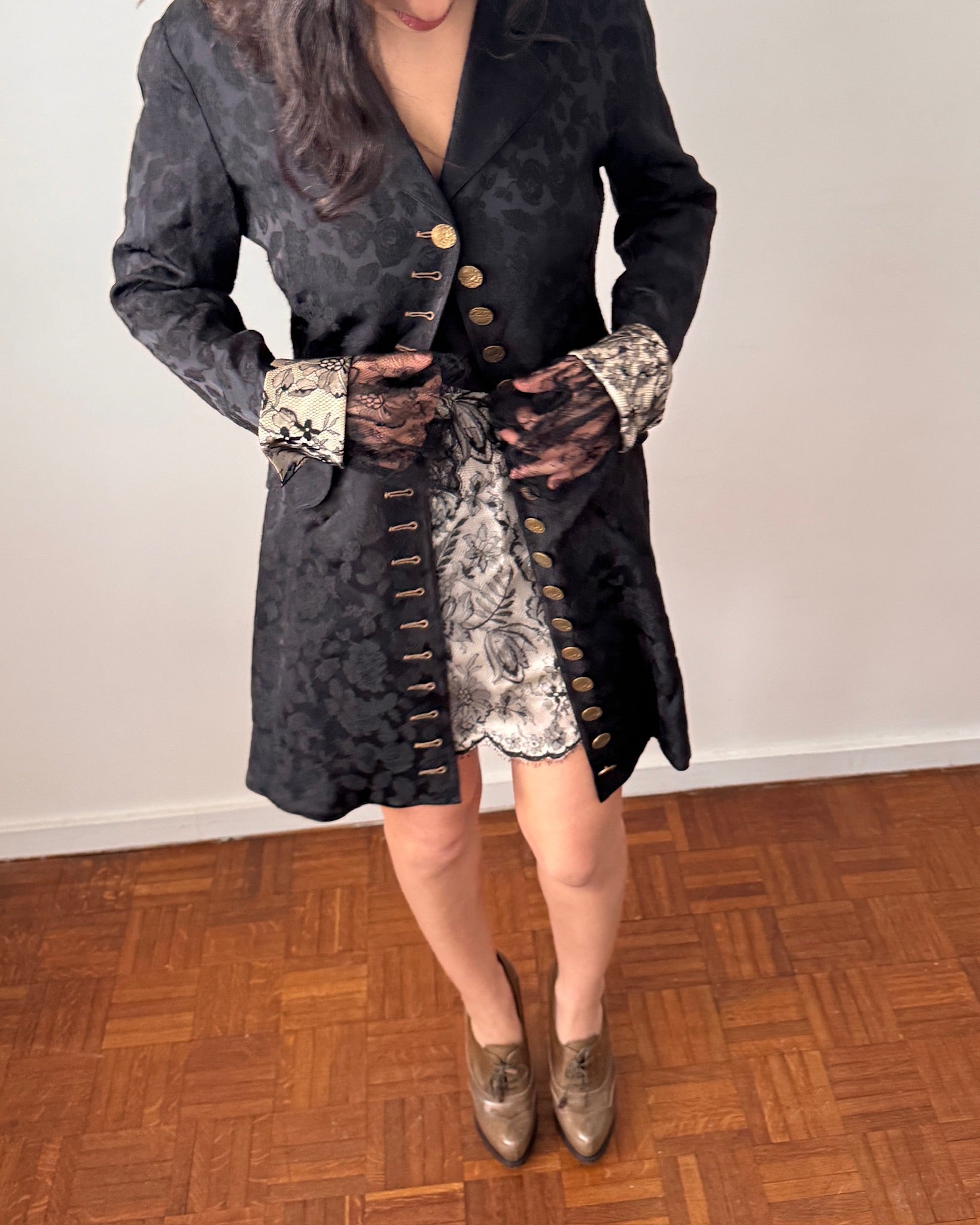Lolita Lempicka 1990s Jacket & Skirt Lace Set