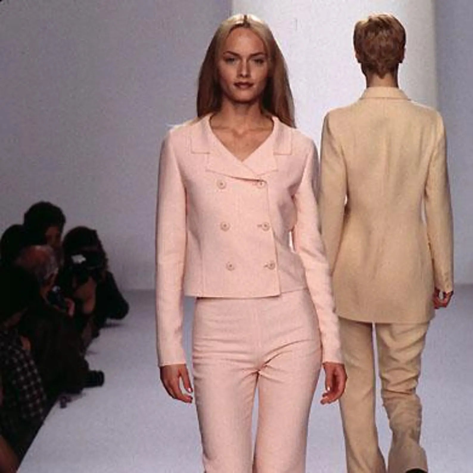 Calvin Klein SS1996 Wool Skirt Suit - Peach