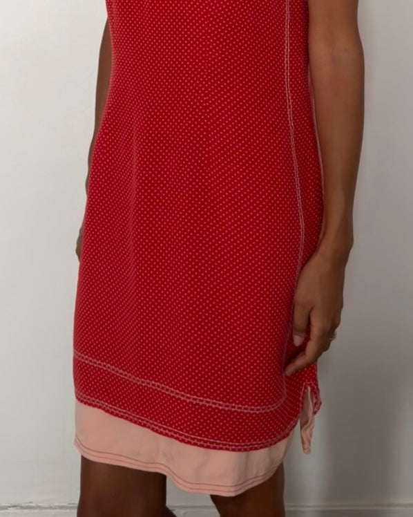 Gianni Versace SS1991 Red Polka Dot Shift Dress