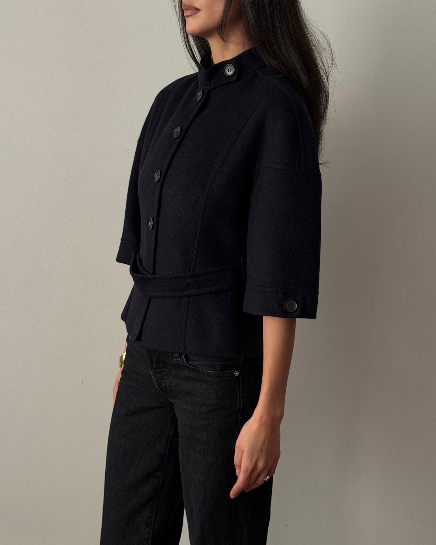 Calvin Klein Collection FW2000 Navy Cashmere Jacket