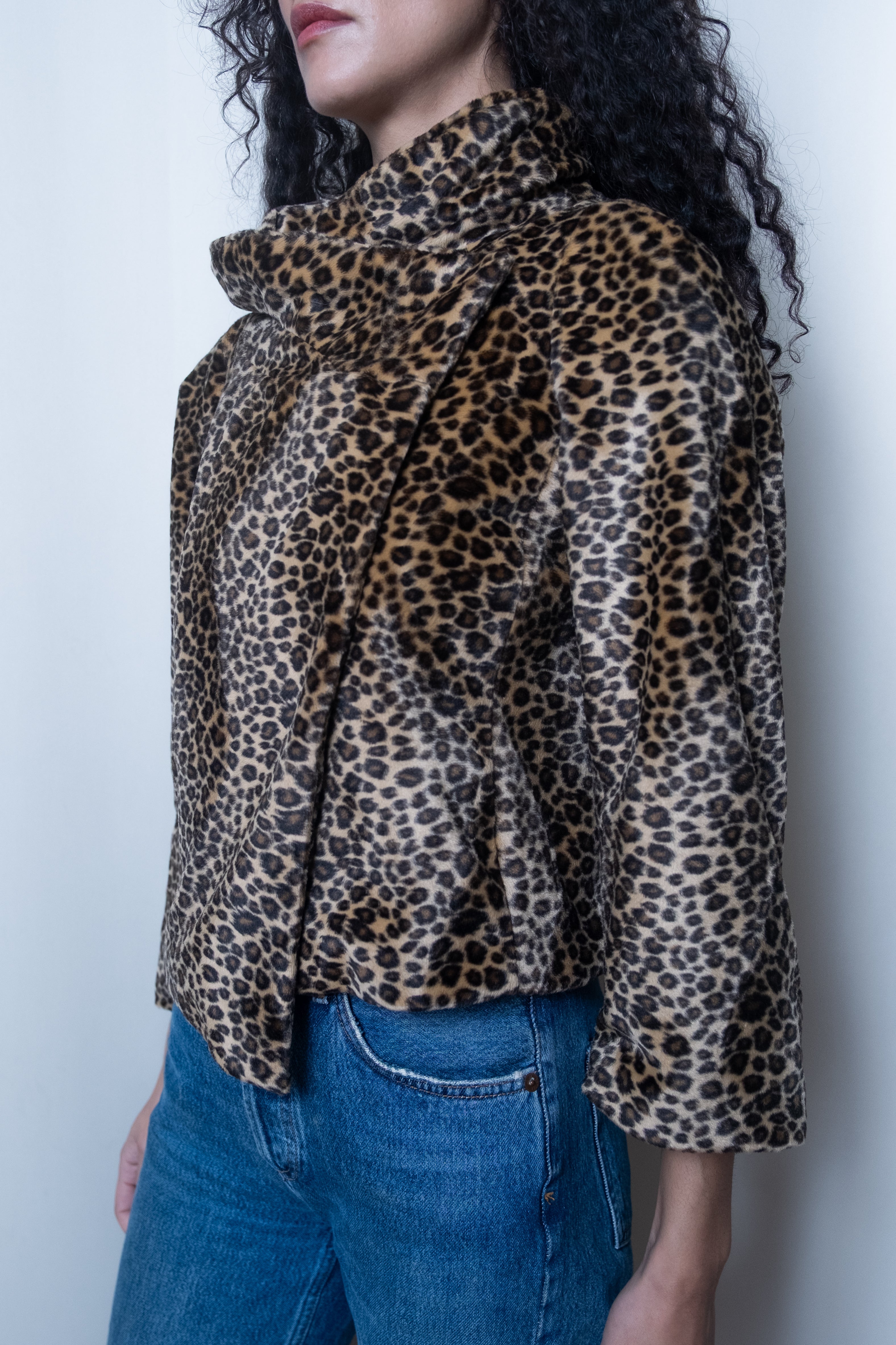 Blumarine 1990s Velvet Leopard Vest