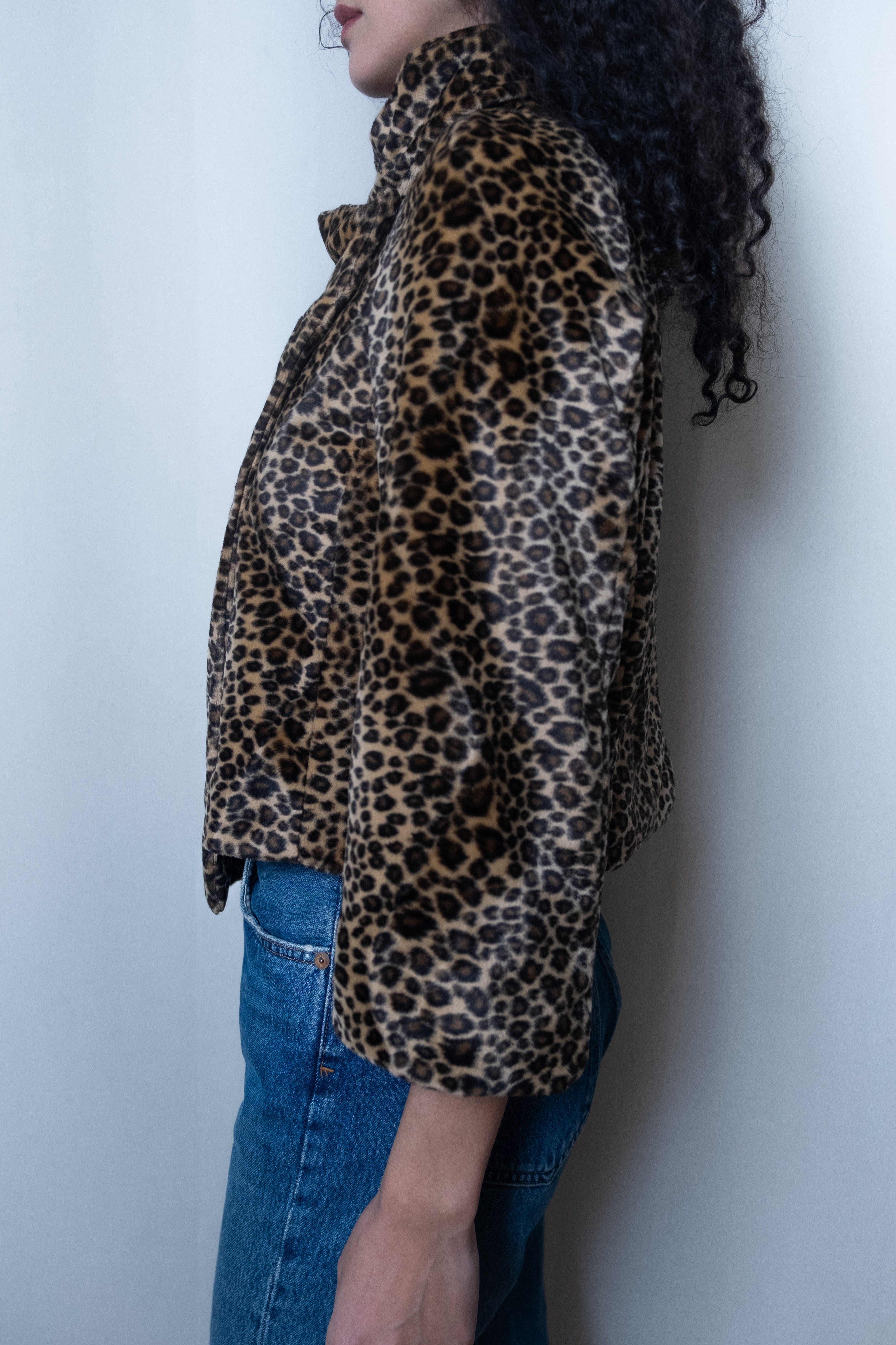 Blumarine 1990s Velvet Leopard Vest