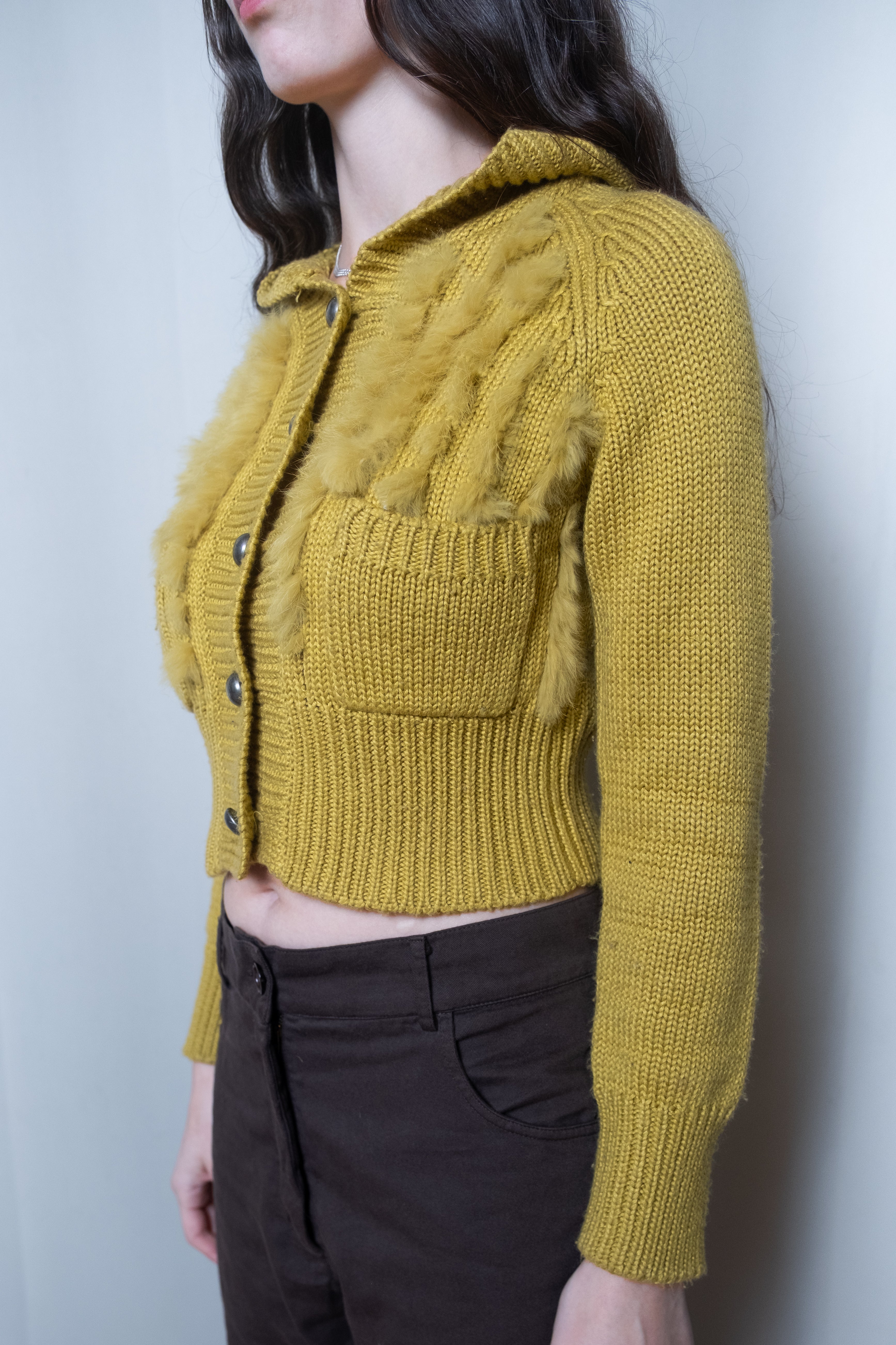 Dior Yellow 1990s Cardigan