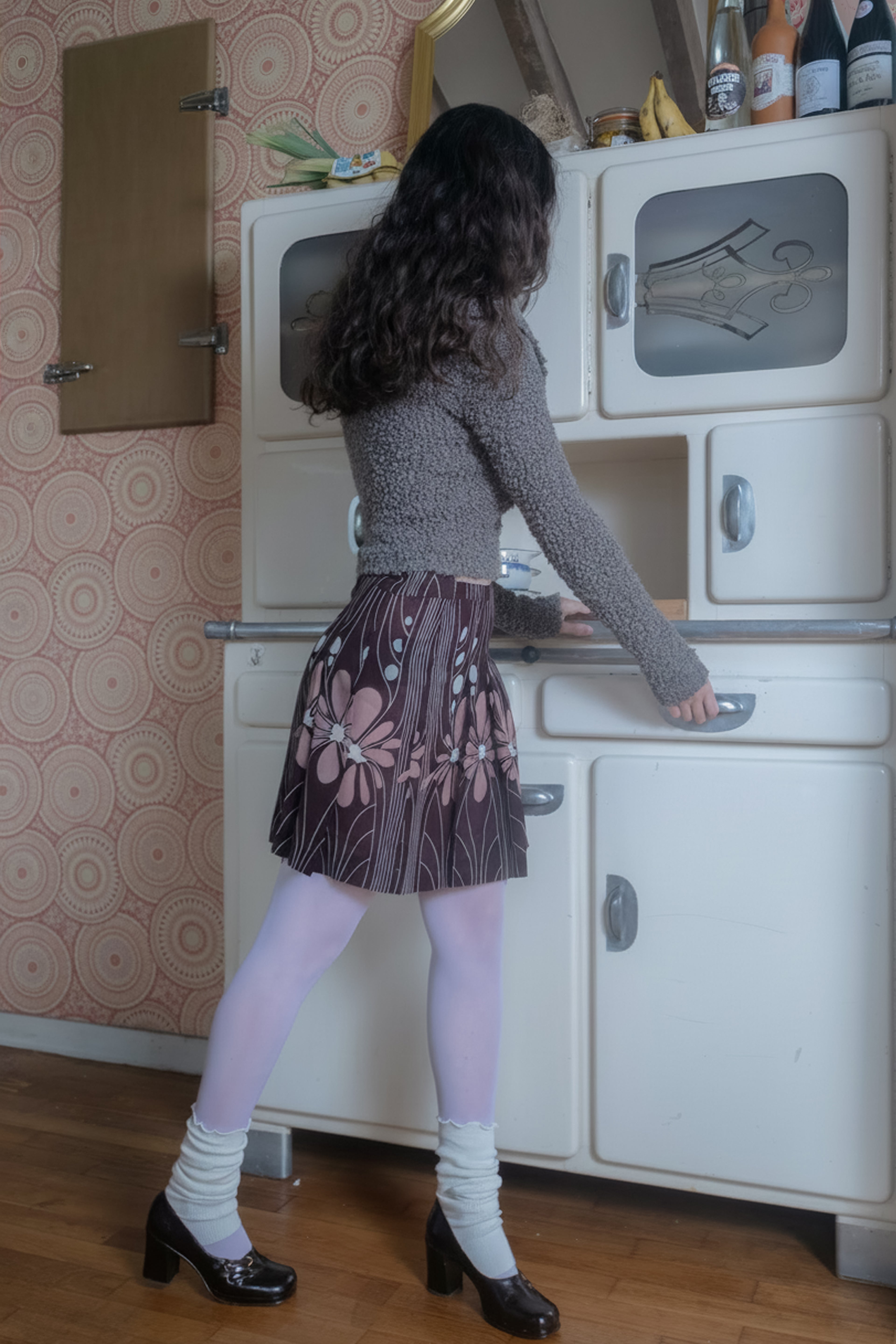 Miu Miu FW2001 Floral Print Skirt