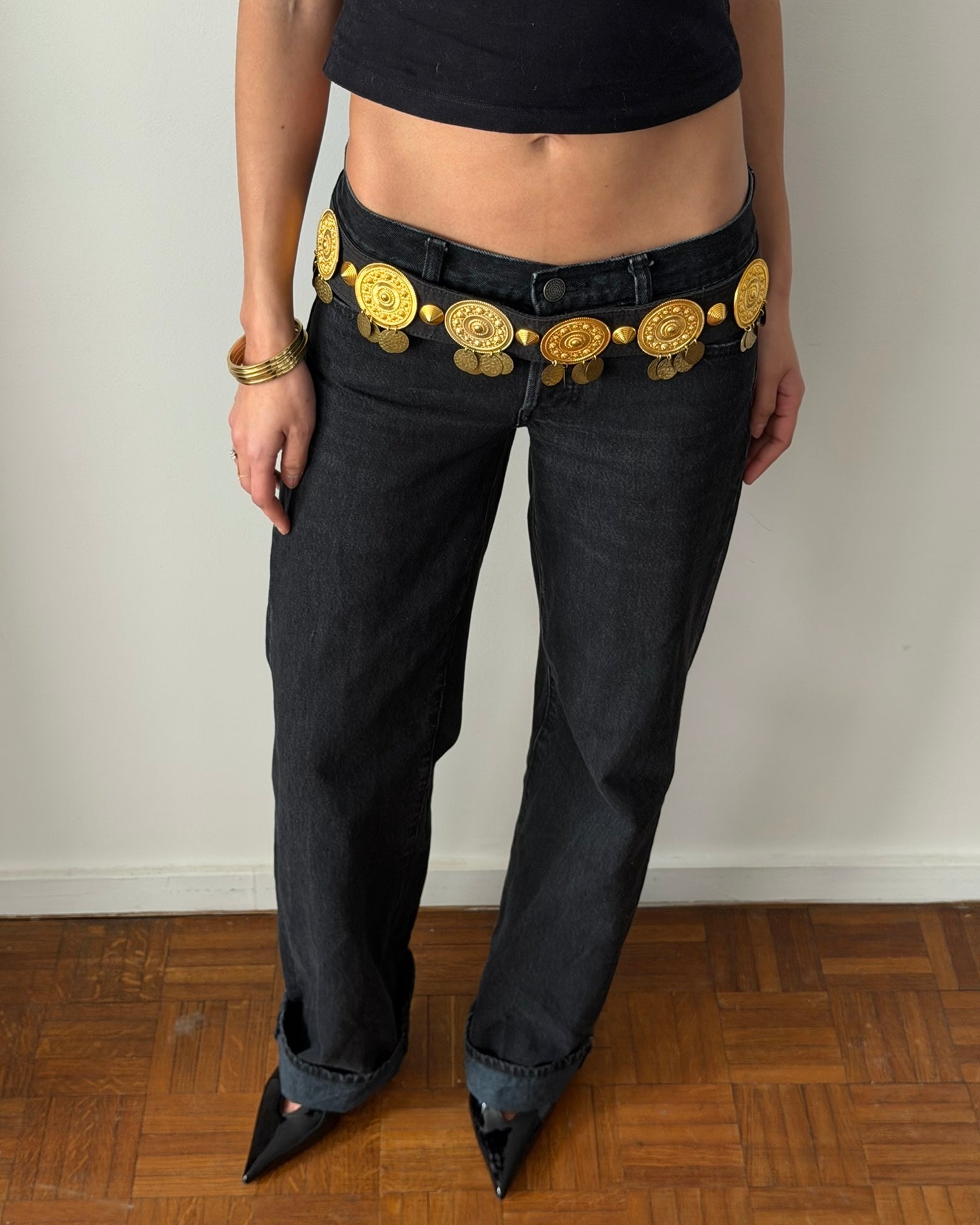 Sonia Rykiel SS1985 Coin Embellished Belt