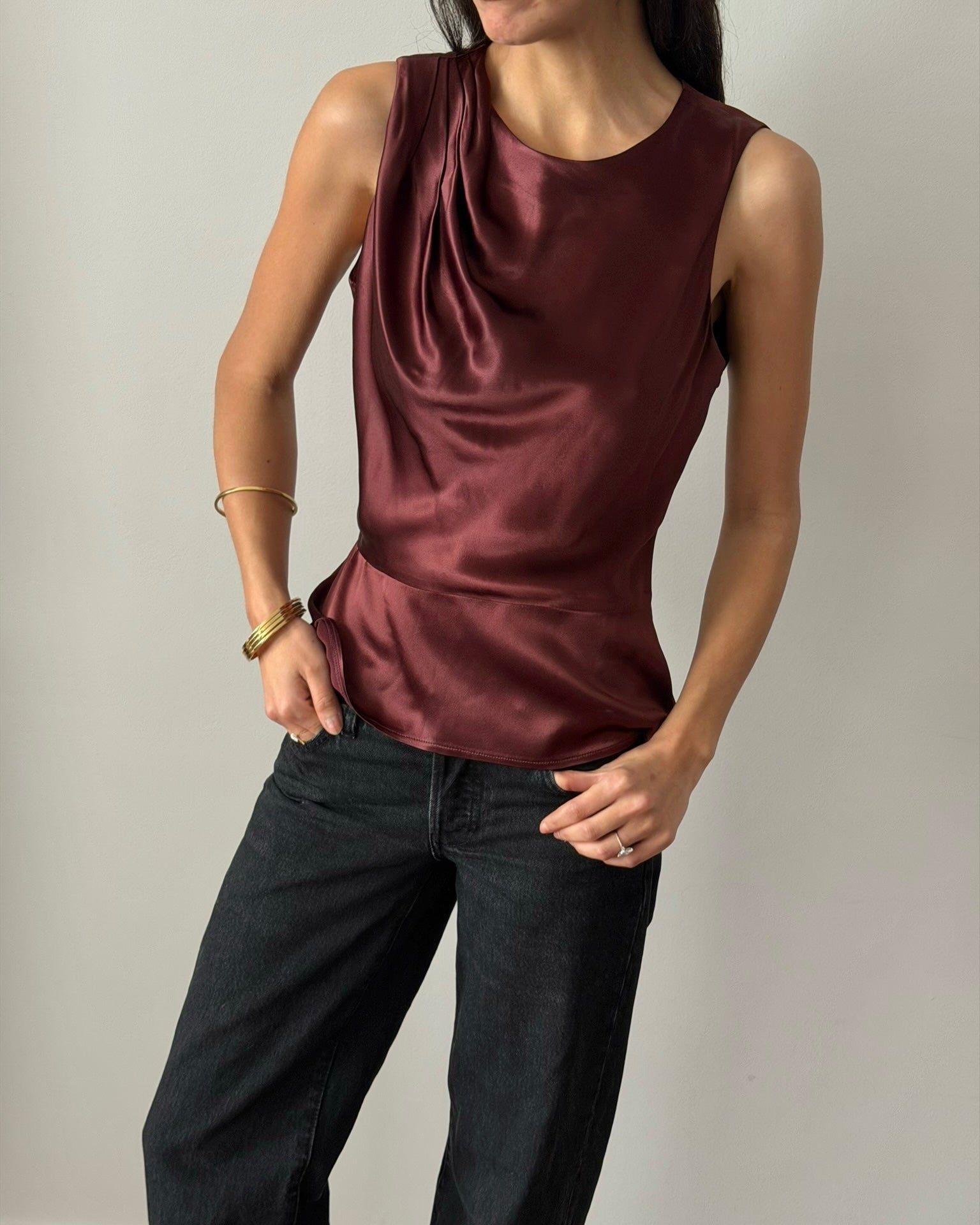 Chloé SS1999 Silk Draped Top