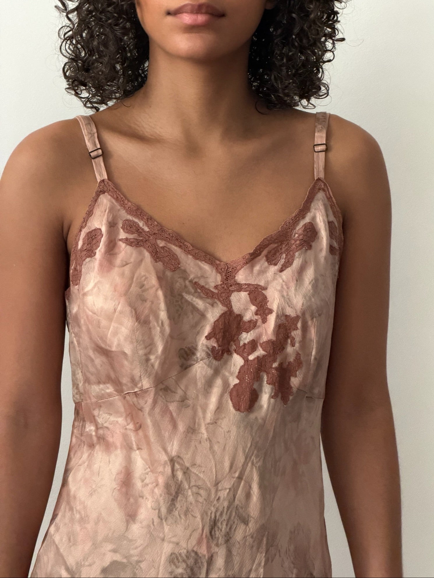 Lolita Lempicka FW1998 Floral Satin Midi Dress