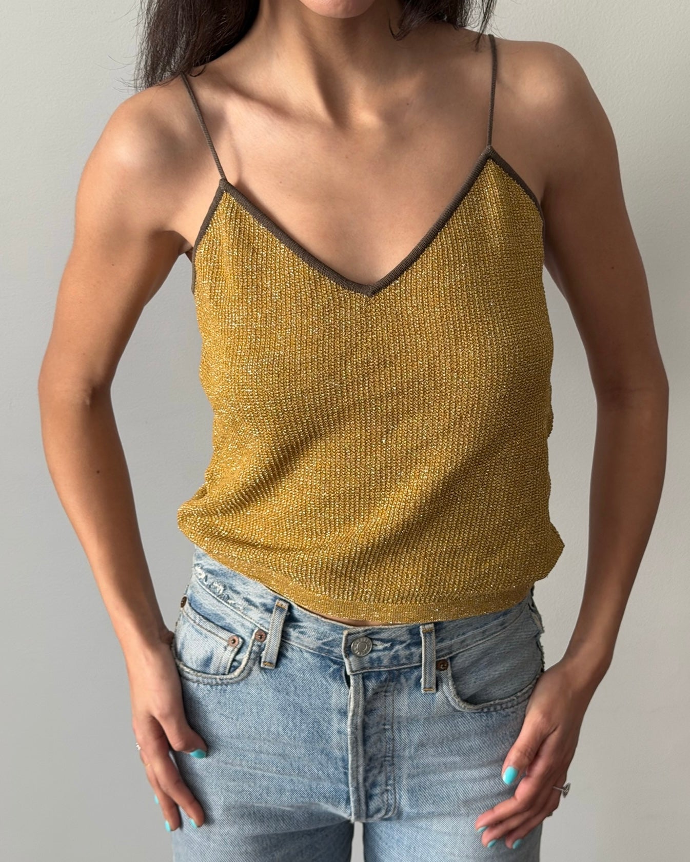 Gianni Versace SS1983 Lurex Knit Camisole