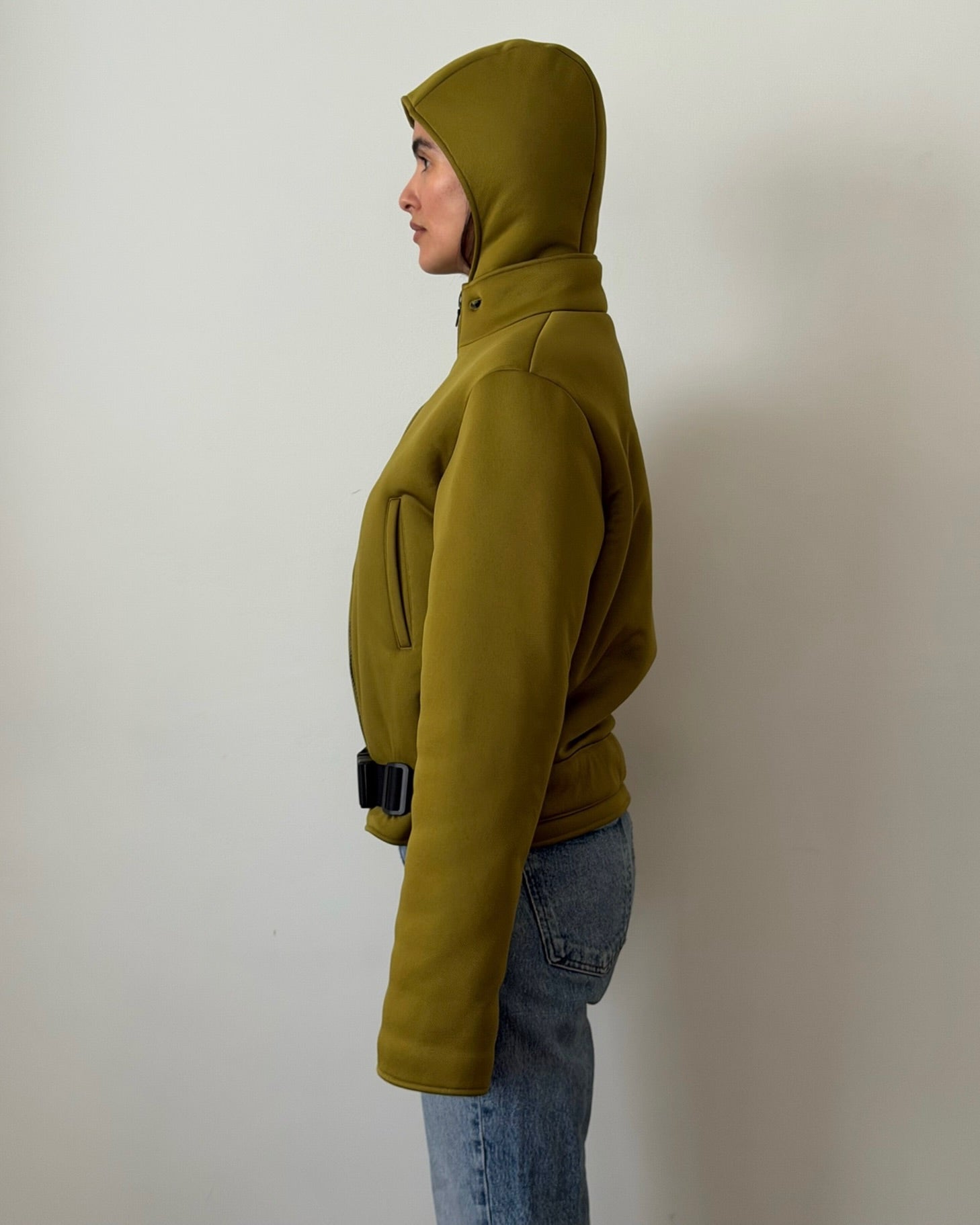 Miu Miu FW1999 Utilitarian Fleece-Lined Fur Jacket