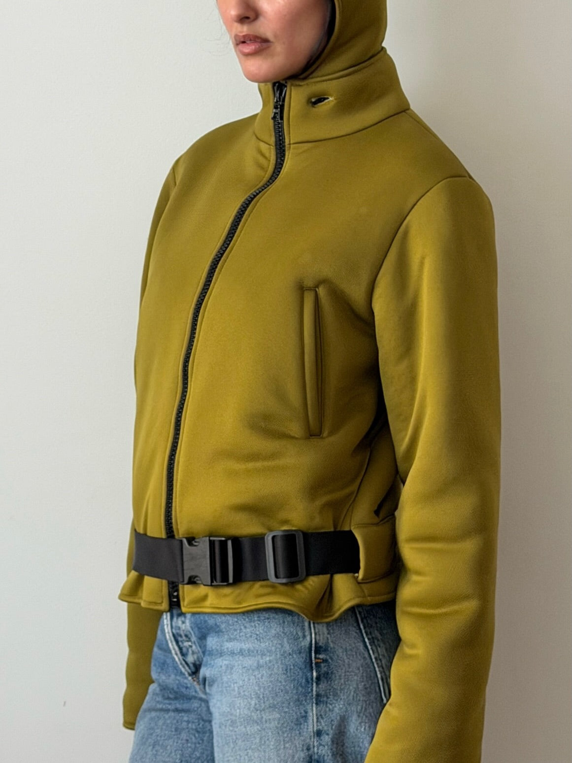 Miu Miu FW1999 Utilitarian Fleece-Lined Fur Jacket