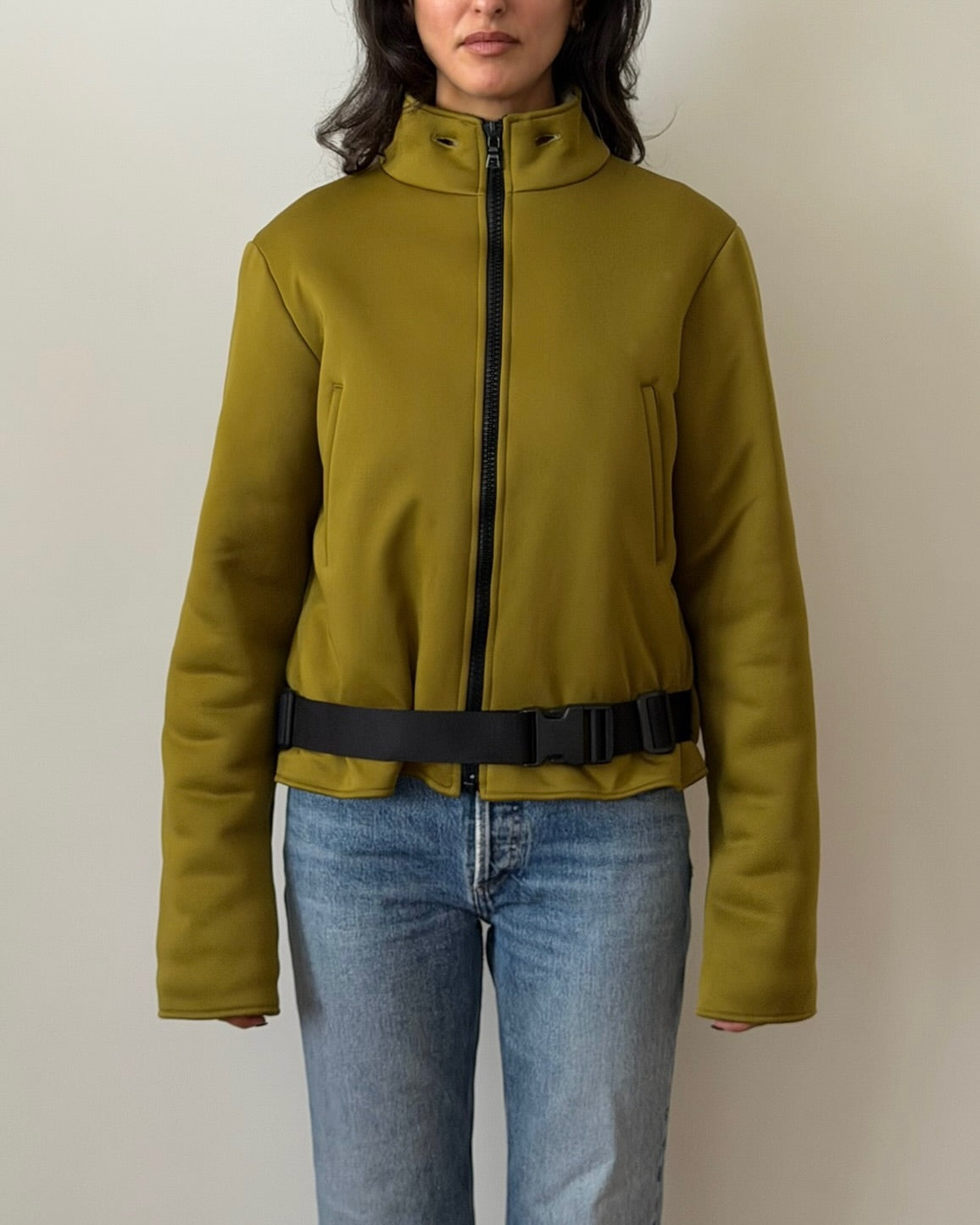 Miu Miu FW1999 Utilitarian Fleece-Lined Fur Jacket