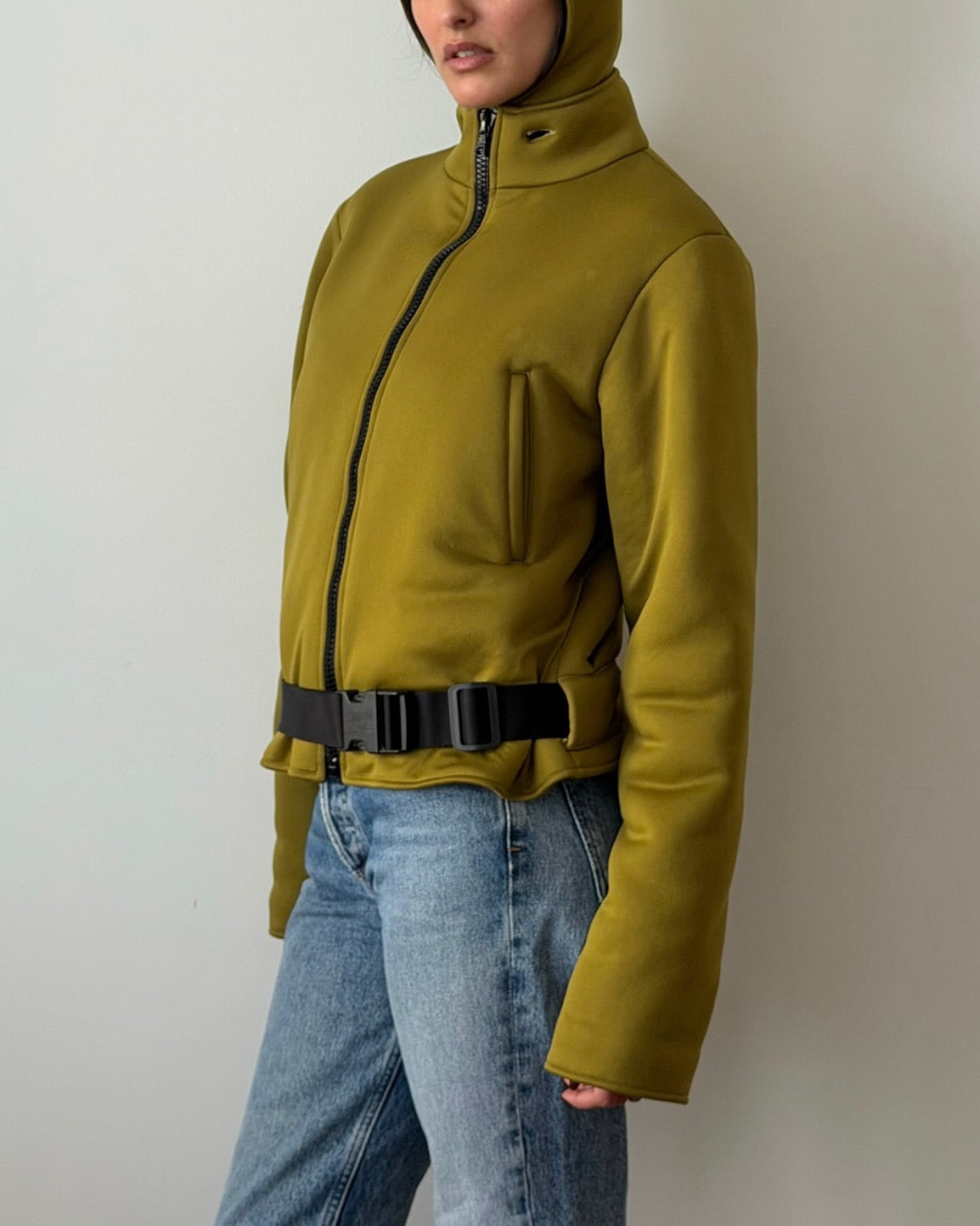 Miu Miu FW1999 Utilitarian Fleece-Lined Fur Jacket