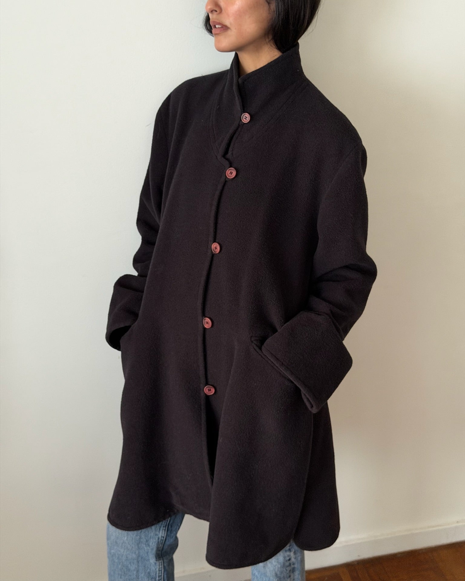 Armani 1990s Navy Wool Coat