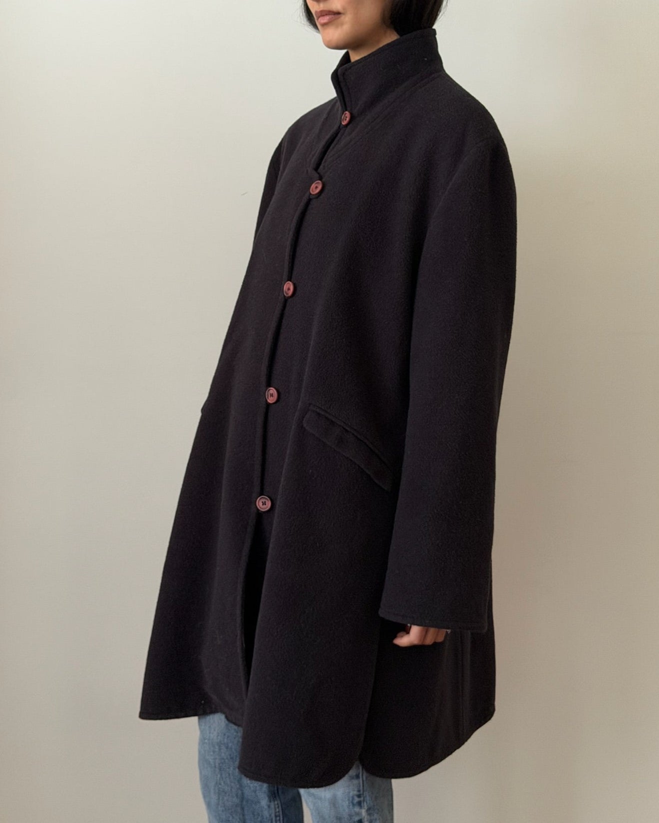 Armani 1990s Navy Wool Coat