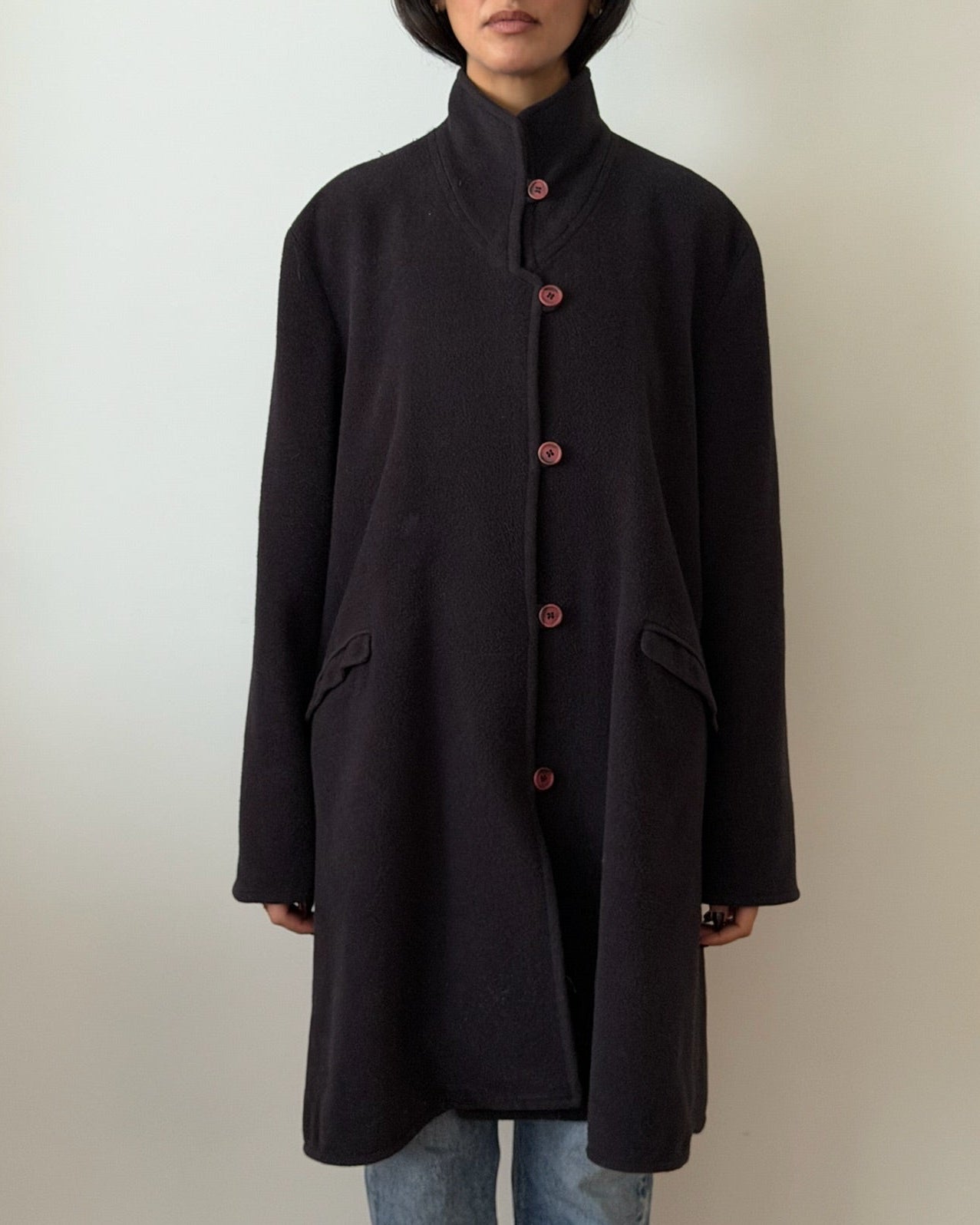 Armani 1990s Navy Wool Coat