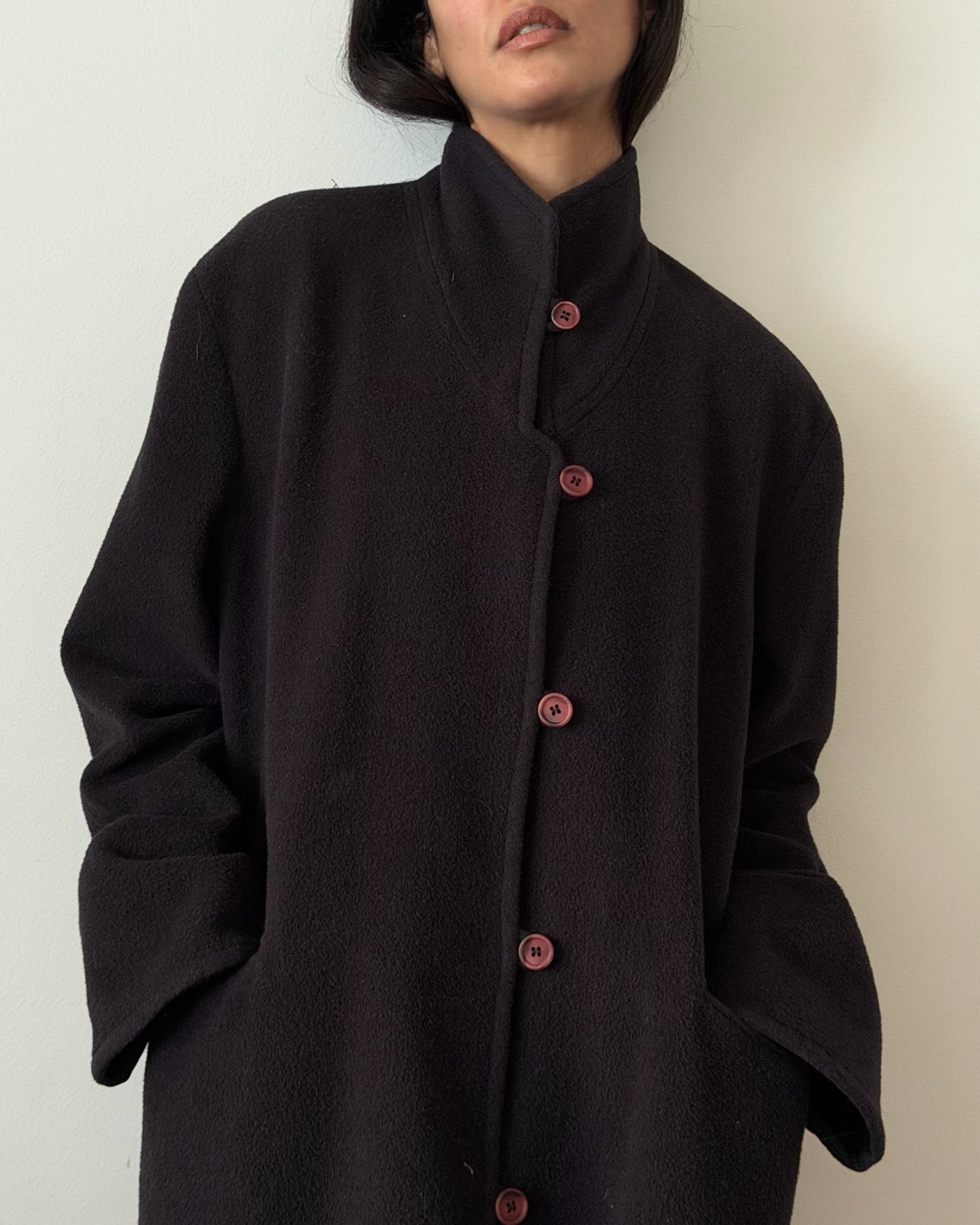 Armani 1990s Navy Wool Coat