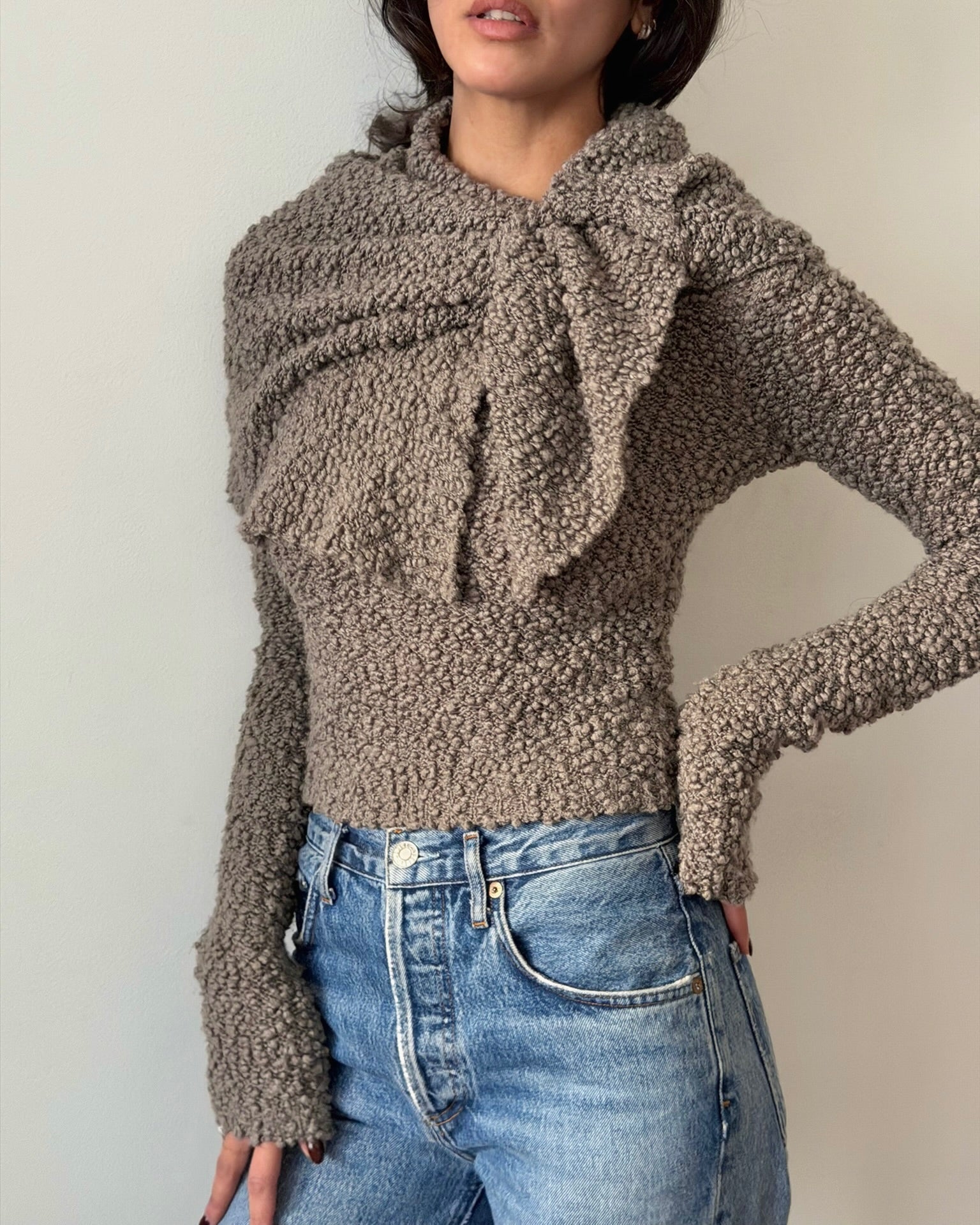 Chloé FW2001 Bouclé Knot Jumper