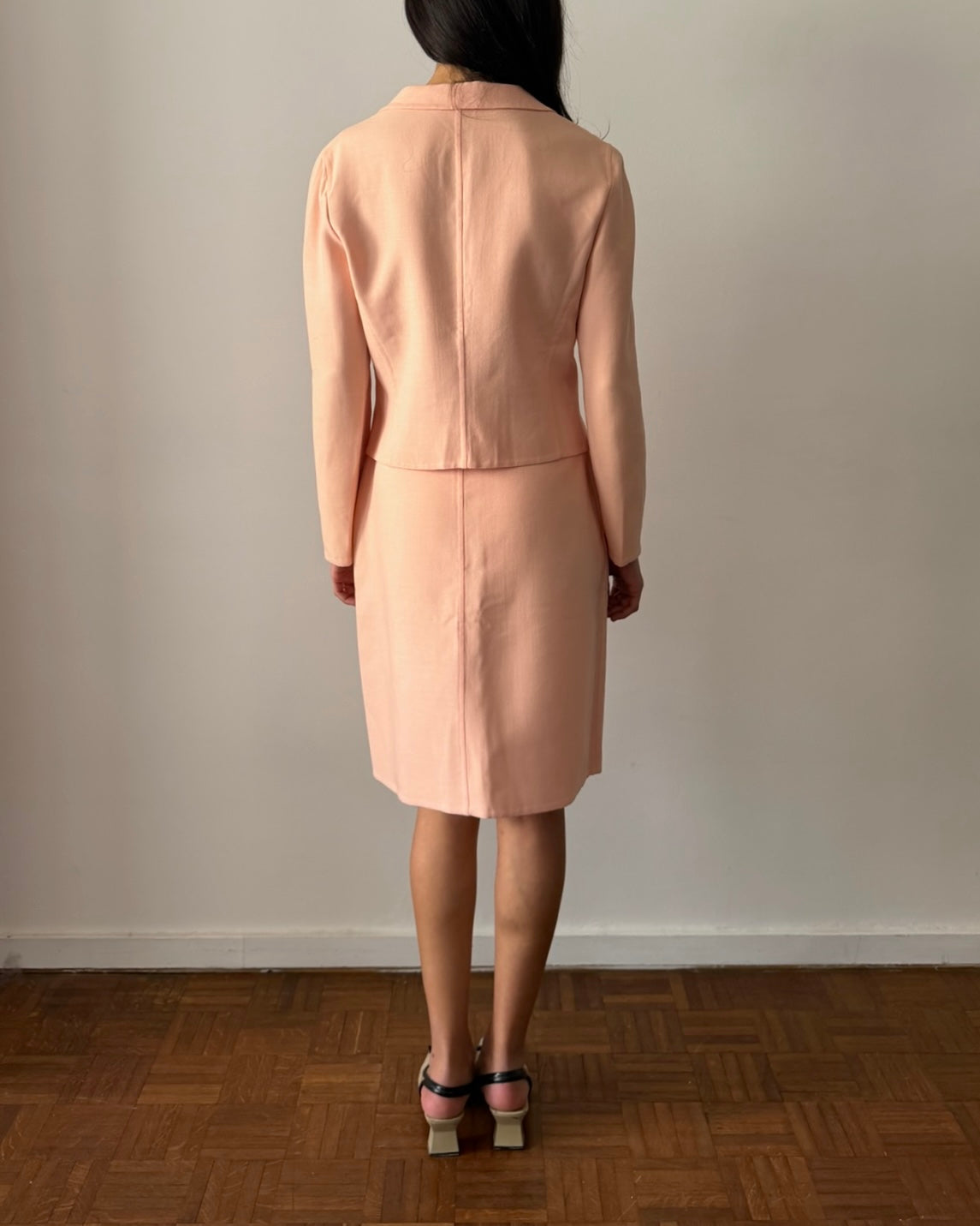 Calvin Klein SS1996 Wool Skirt Suit - Peach