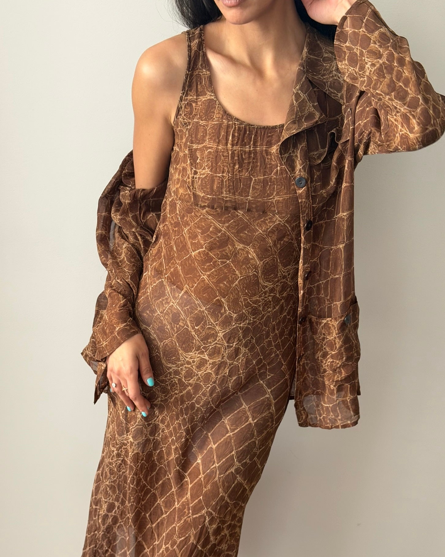 Lolita Lempicka SS1996 Silk Chiffon Two-Piece Set