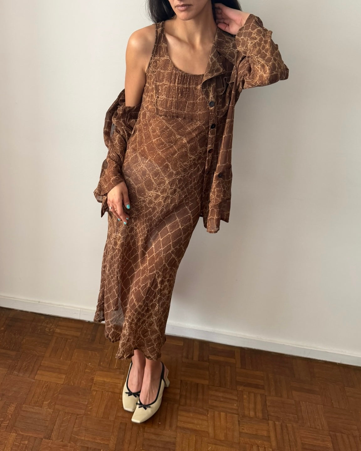 Lolita Lempicka SS1996 Silk Chiffon Two-Piece Set