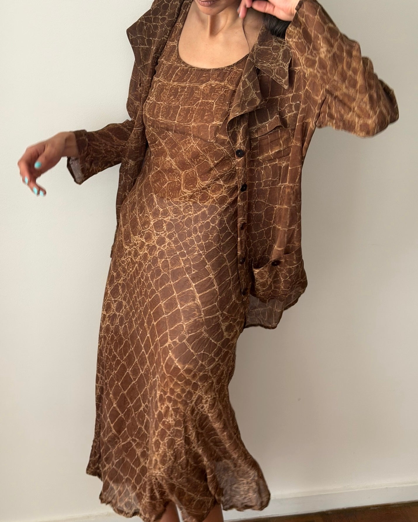 Lolita Lempicka SS1996 Silk Chiffon Two-Piece Set
