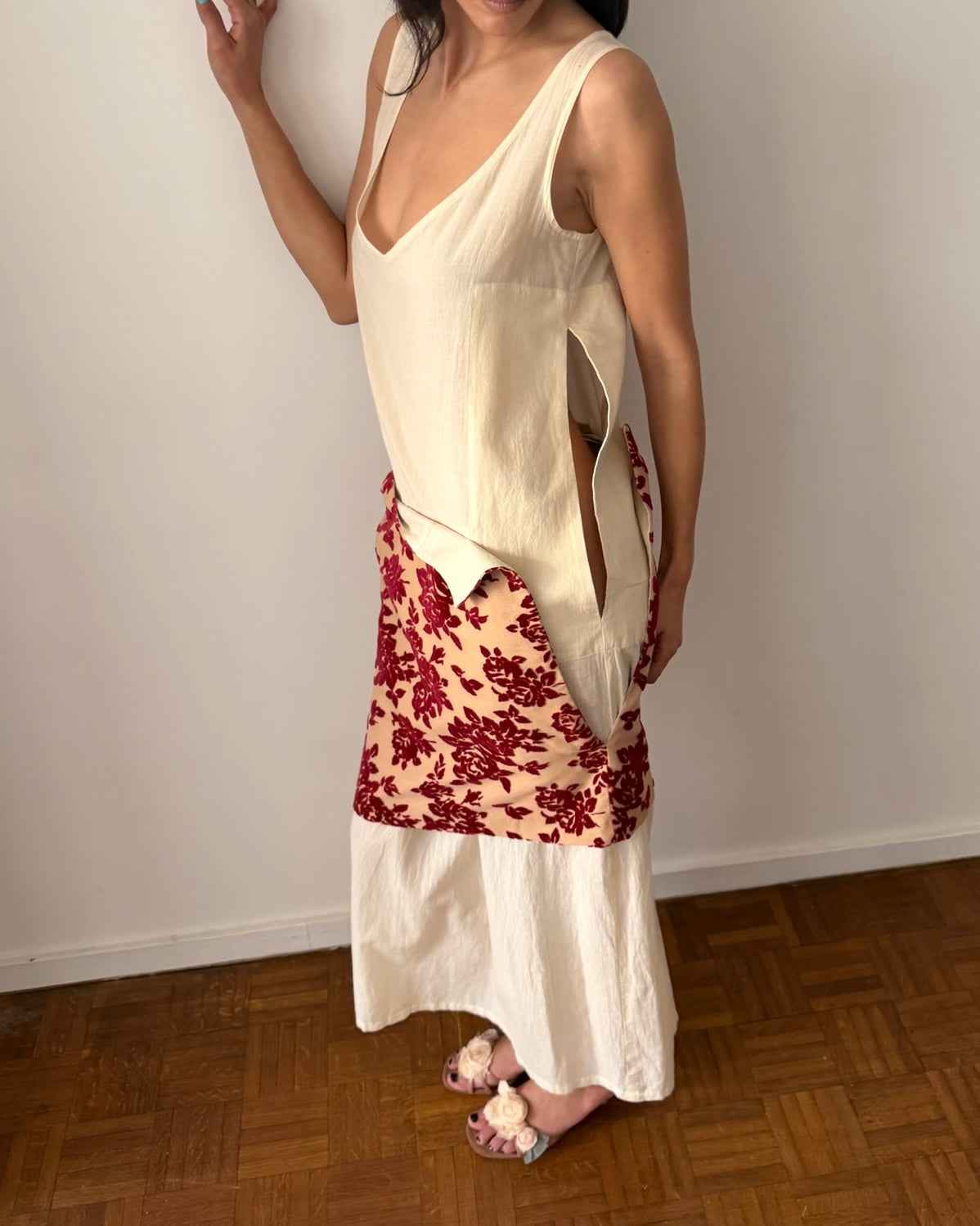 Comme des Garçons SS1996 Deconstructed Velvet Panel Dress