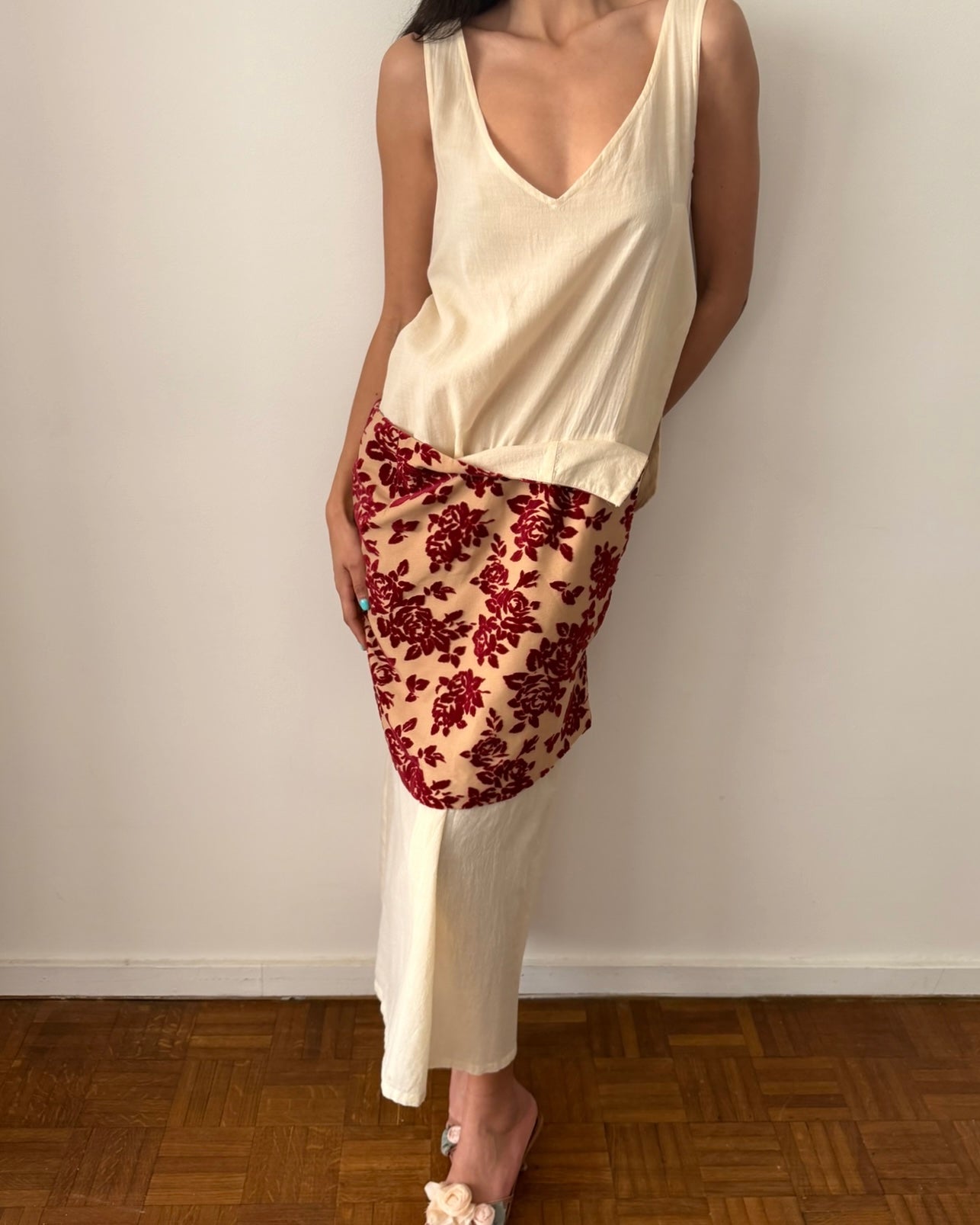 Comme des Garçons SS1996 Deconstructed Velvet Panel Dress