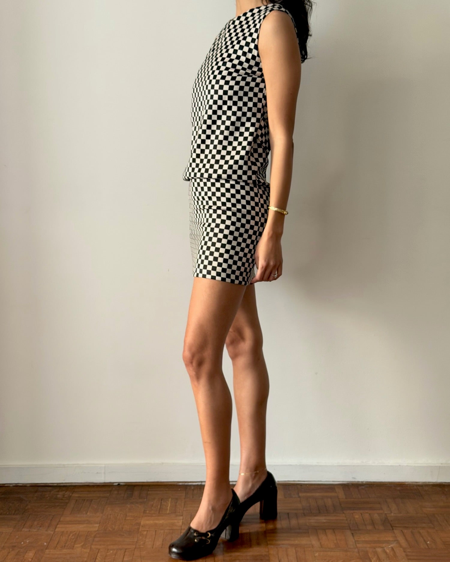 Versace FW1995 Checker Dress