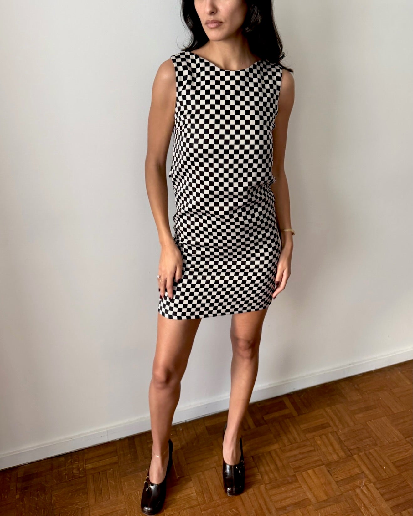 Versace FW1995 Checker Dress