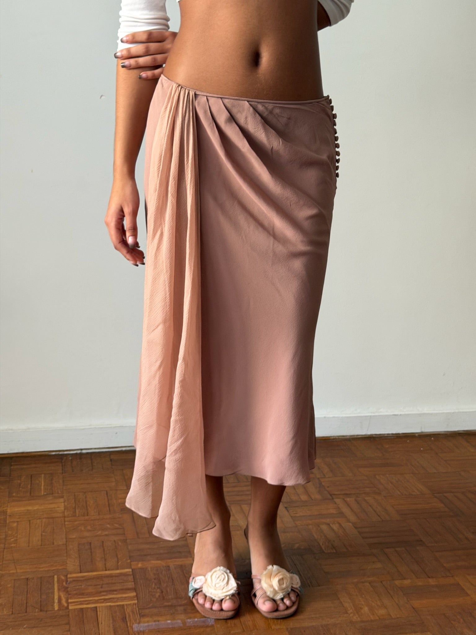 Dior by John Galliano 2000s Silk Ruffled Skirt