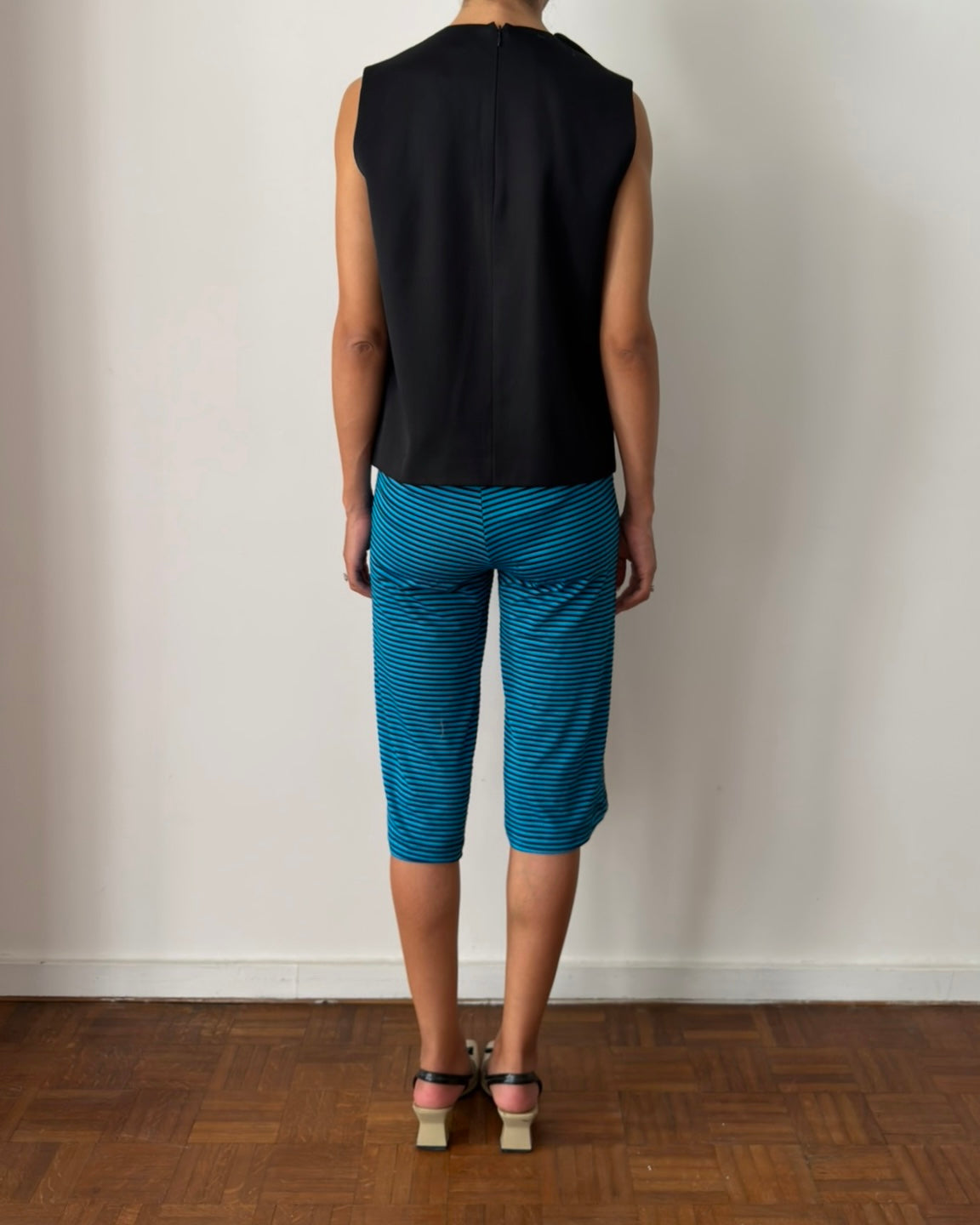 Kenzo 1990s Floral Rosette Sleeveless Top