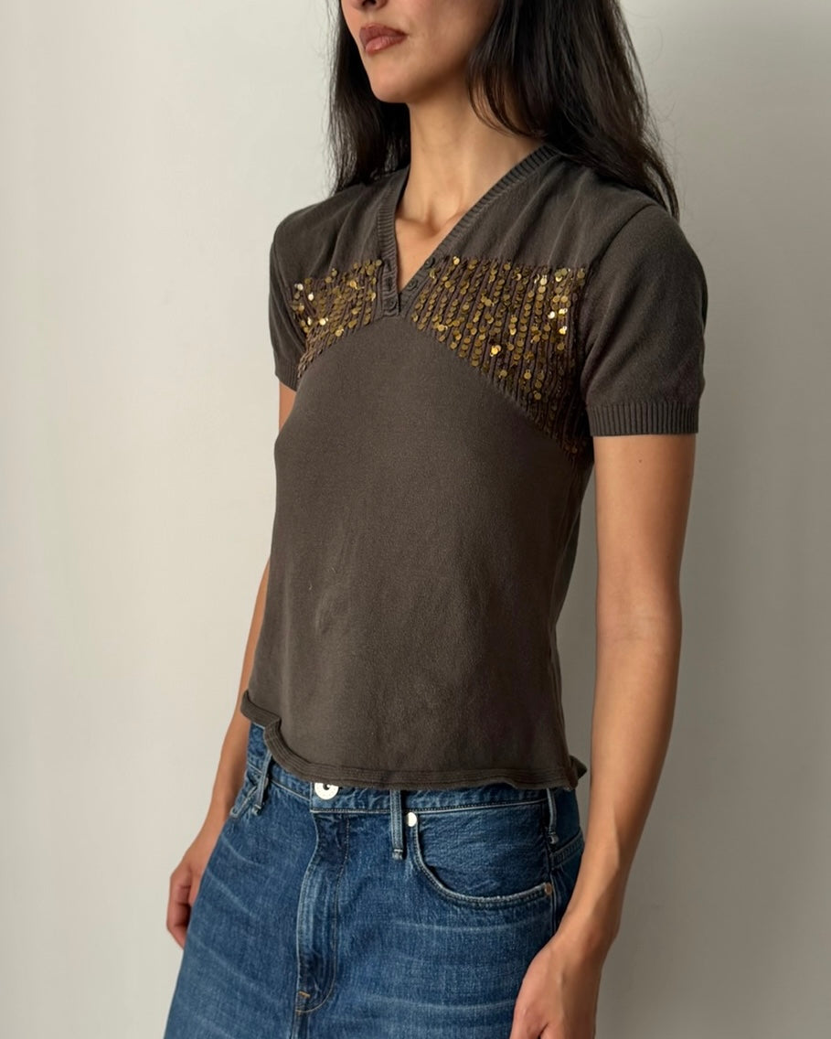 Chloé by Phoebe Philo FW2002 Sequin Top