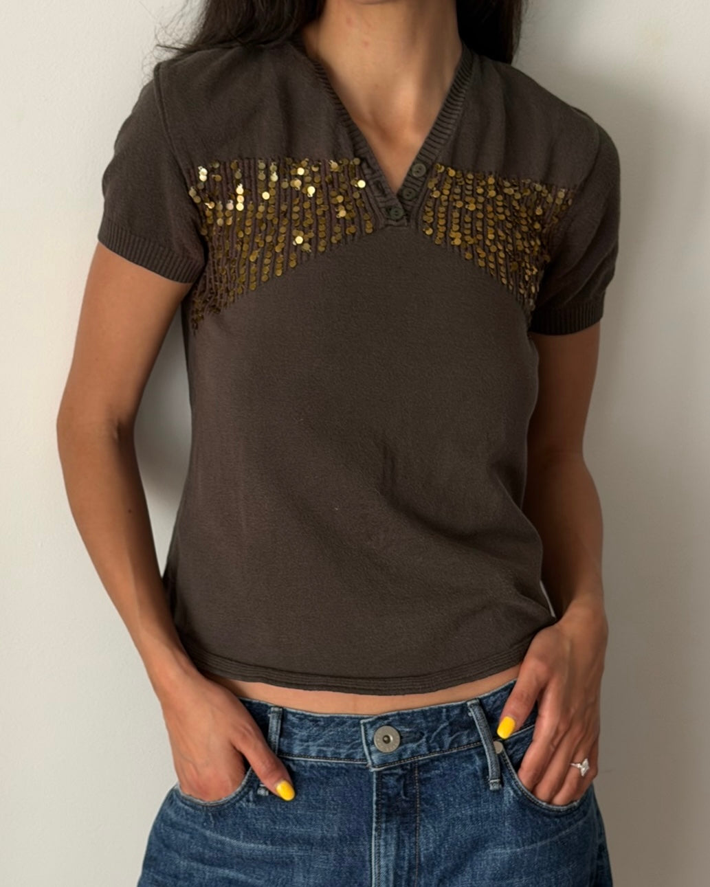 Chloé by Phoebe Philo FW2002 Sequin Top