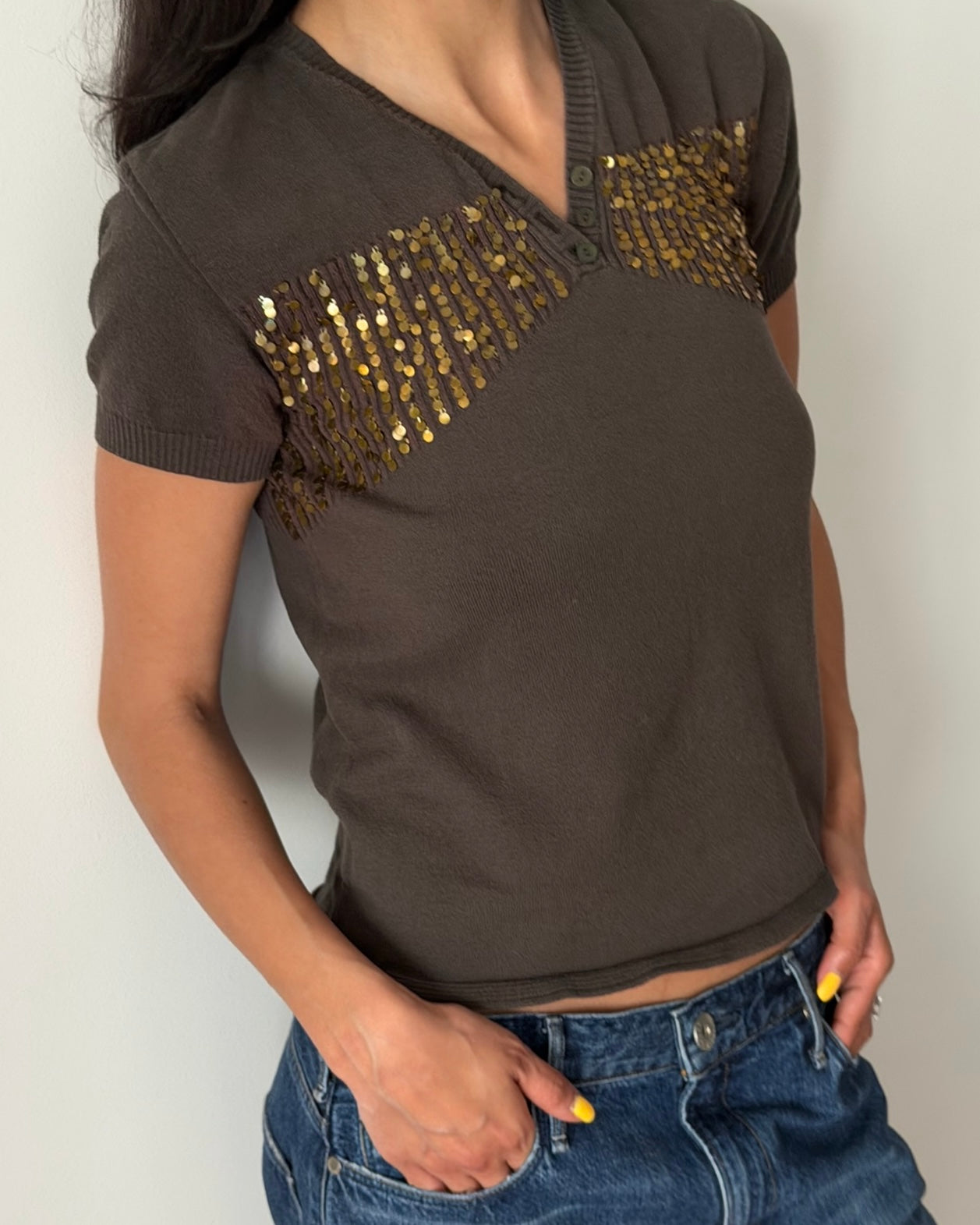 Chloé by Phoebe Philo FW2002 Sequin Top