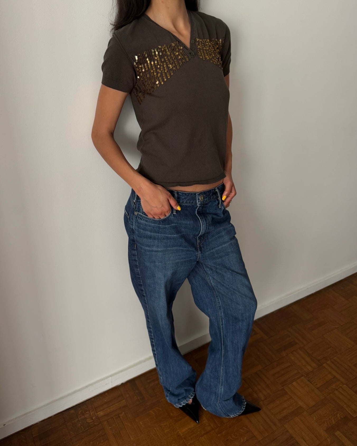 Chloé by Phoebe Philo FW2002 Sequin Top