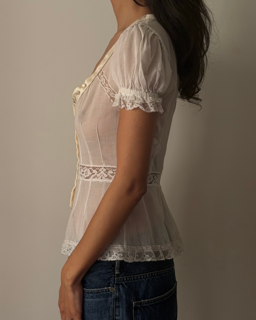 Dolce & Gabbana SS2006 Sheer Lace Blouse