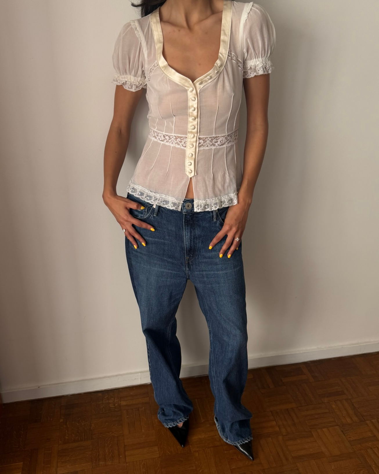 Dolce & Gabbana SS2006 Sheer Lace Blouse